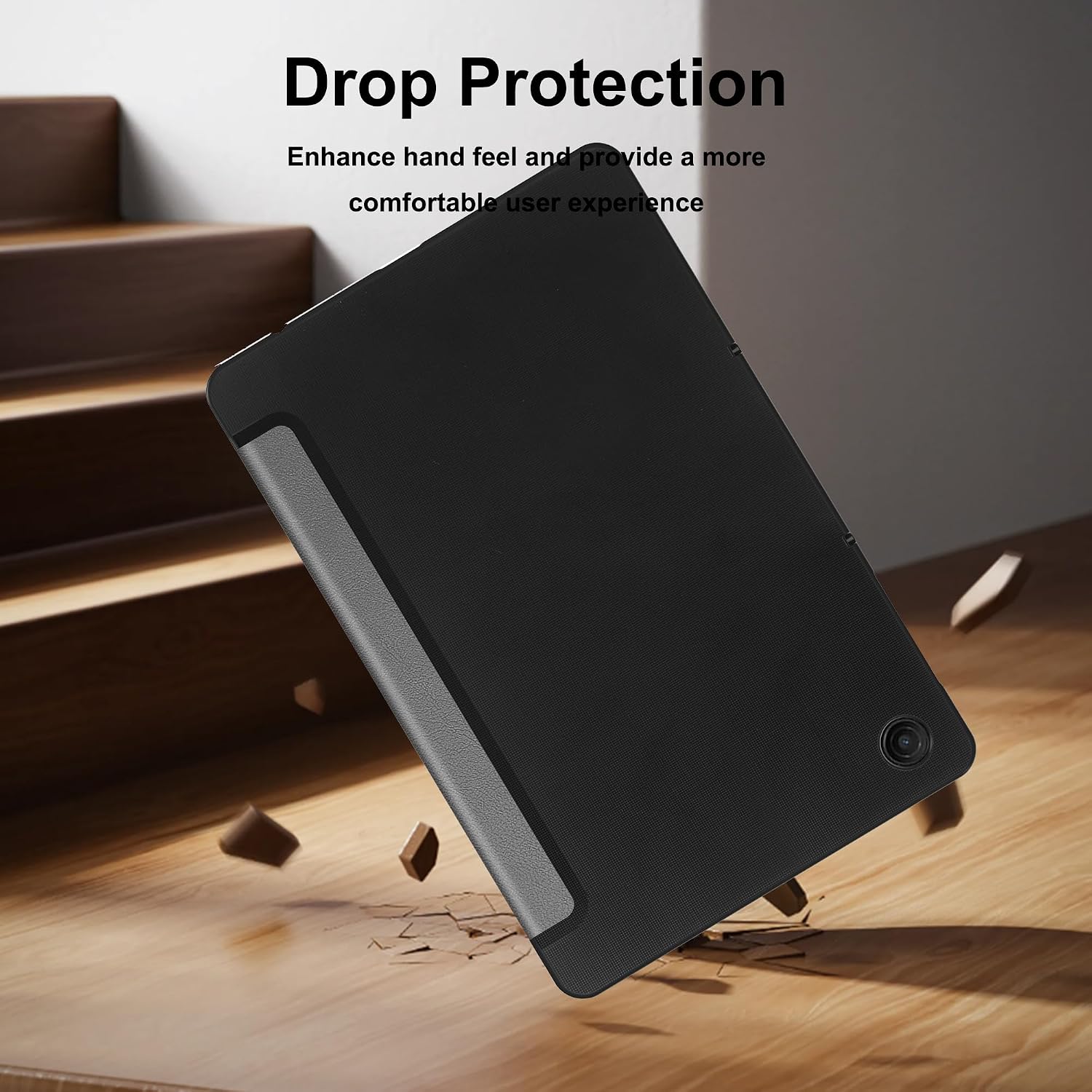 Case for T-Mobile REVVL Tab 2,Protective Case with [1 Pack] Tempered Glass Screen Protector, [PU Leather] [Protective Ultra Thin][Stand Function] [Anti Scratch]-Grey image 4