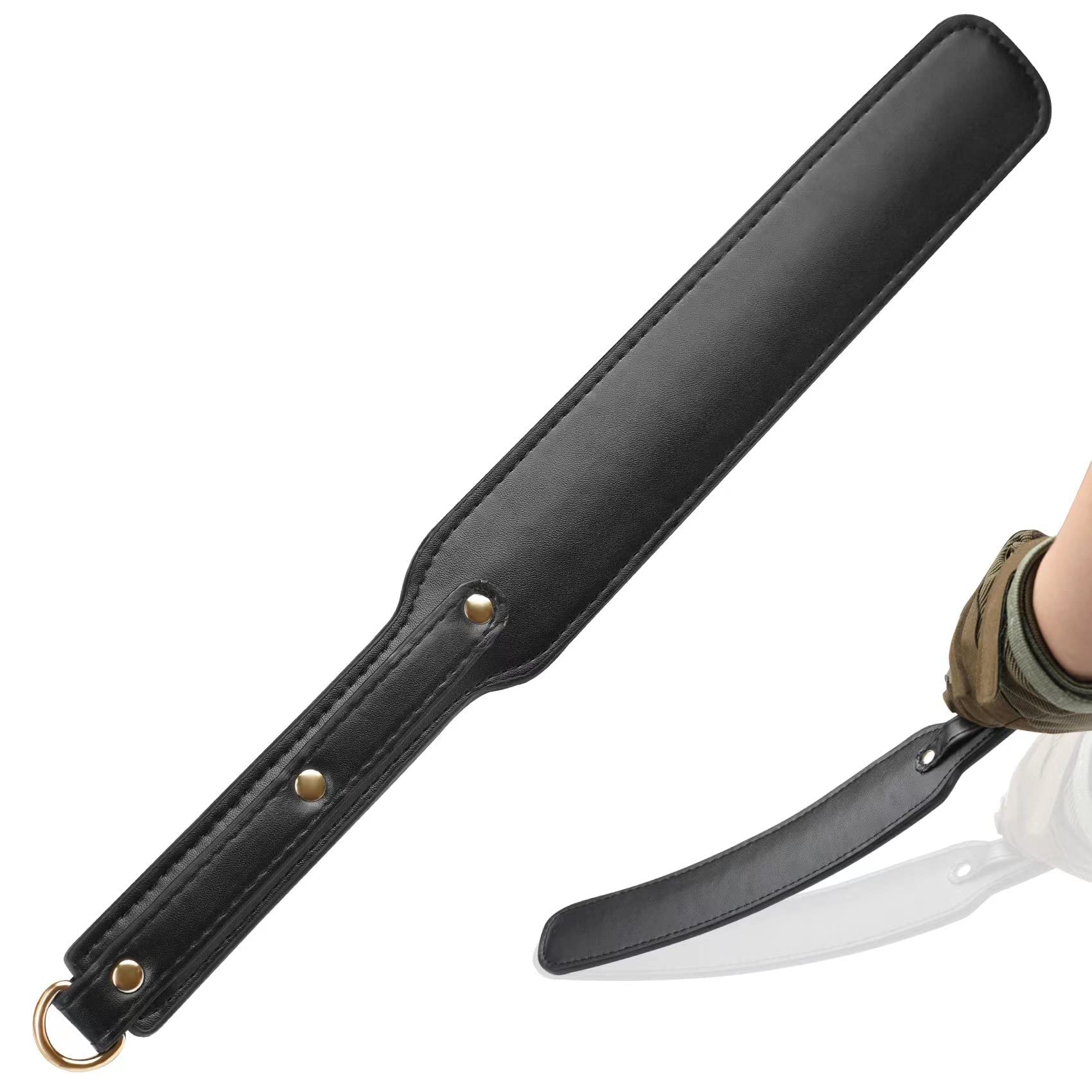 MAKINGTEC Riding Crop for Horses, Durable Leather Paddle 18'' Lightweight Equestrian Crops