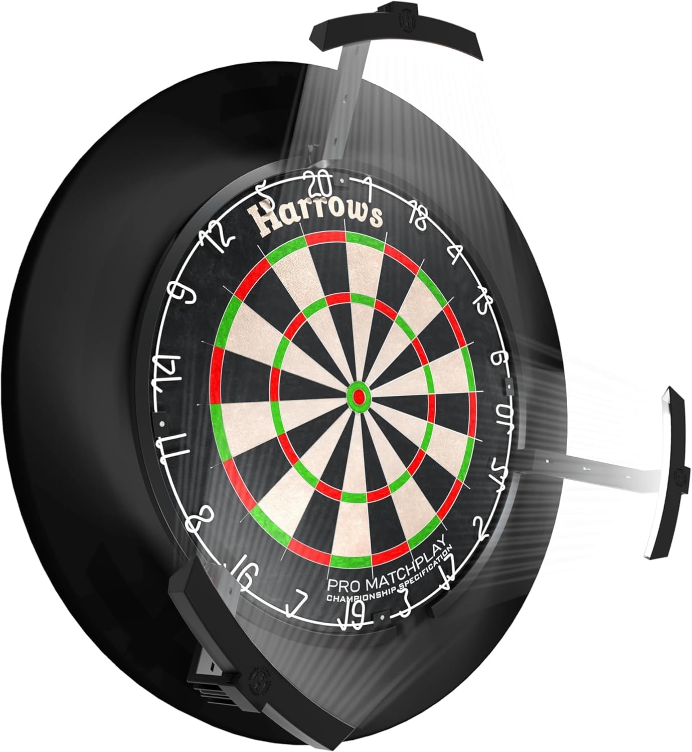 Luce Trilight per Tavolo da Freccette Harrows | Illuminazione LED per impianti sportivi | Compatibile con Tutti i Tavoli da Freccette Standard | Luce Potente senza Ombre