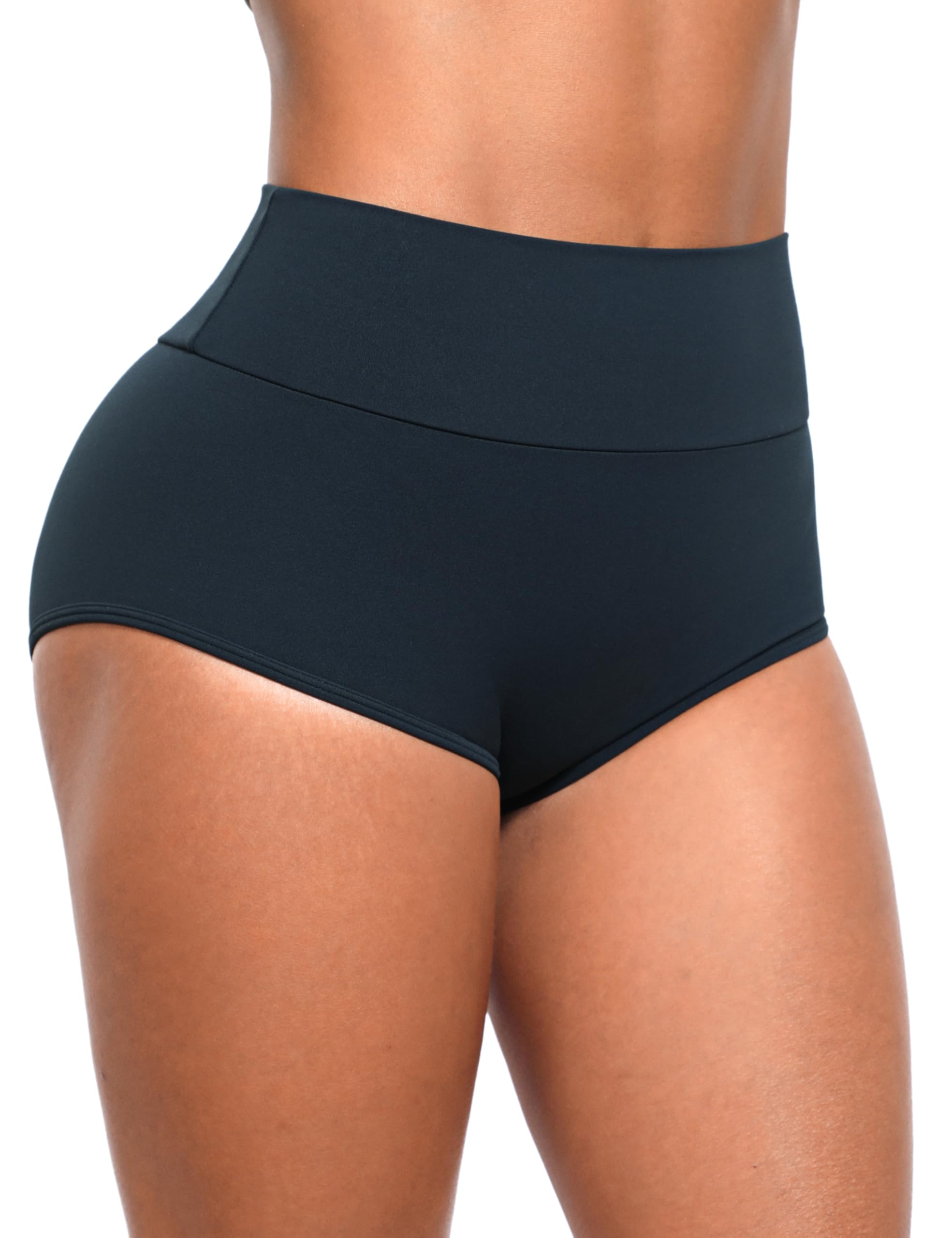 CRZ YOGA Butterlift Women's Booty Butt Lifting Shorts High Waist Gym Biker Shorts Workout Yoga Cycling Scrunch Hot Shorts True Navy 8