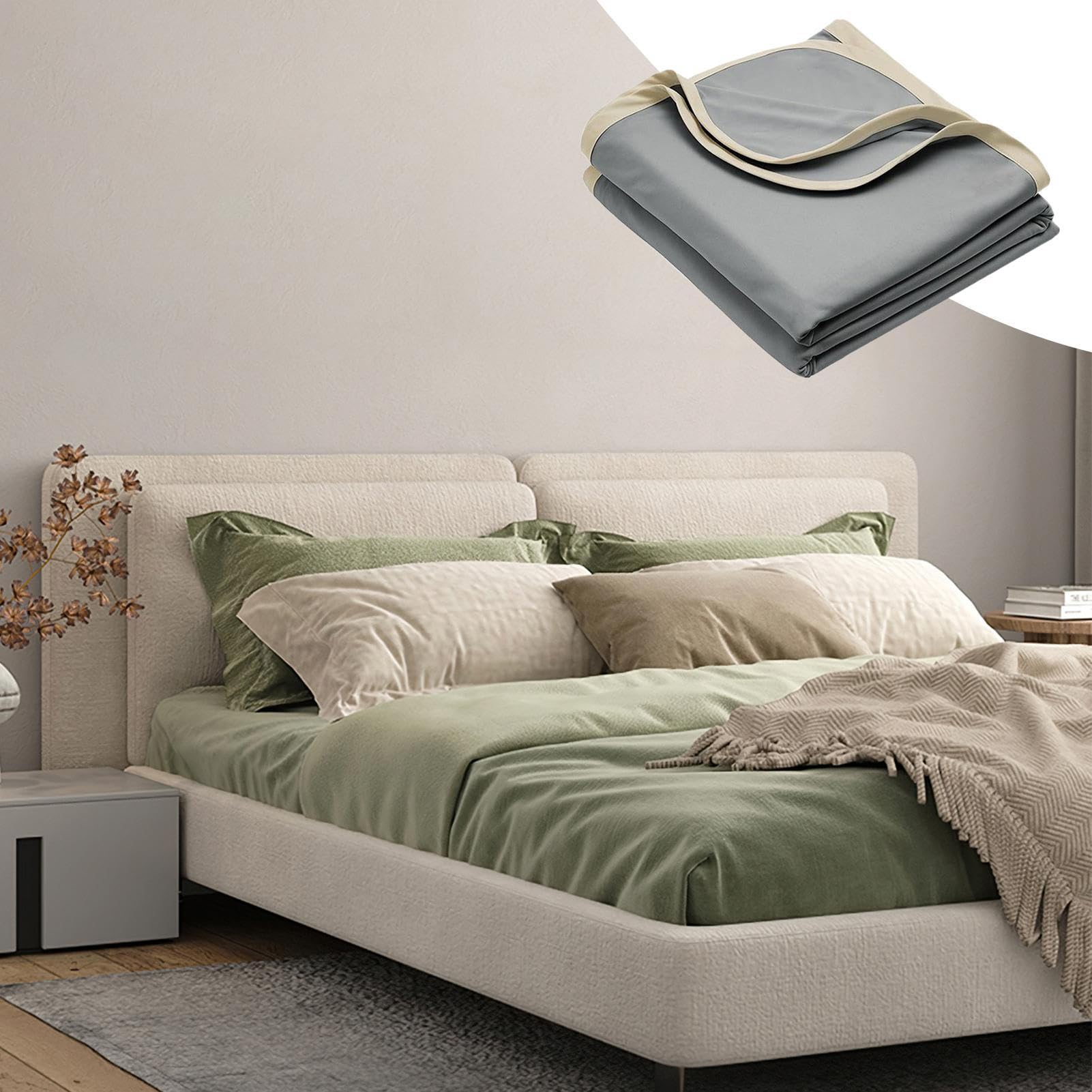 Generisch Coperta rinfrescante, traspirante, 152,4 cm, lavabile, riutilizzabile, per letto singolo, queen e king, estivo per il sonno all'aperto, viaggi, uso quotidiano, blu