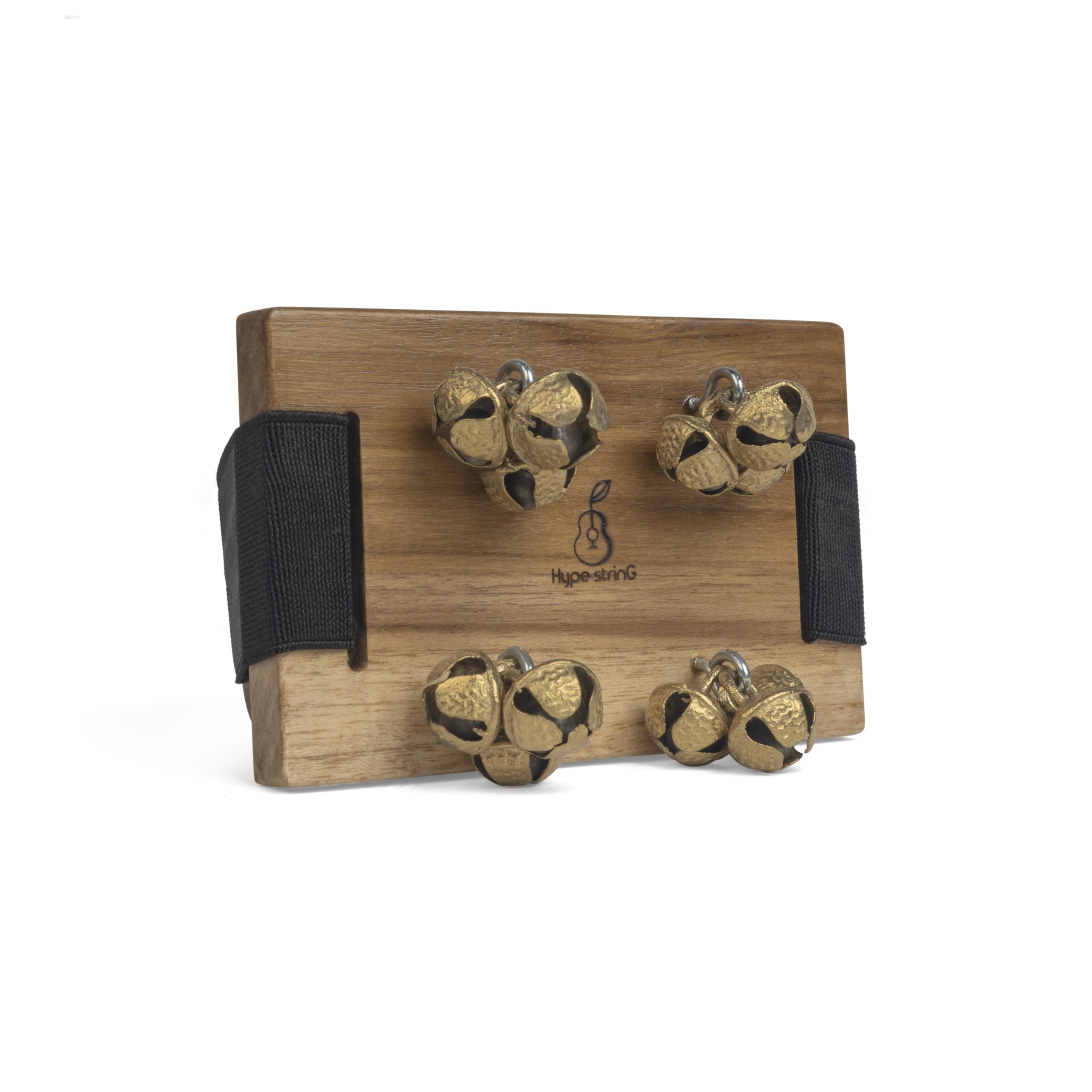Hype String Ghungroo With Wooden Base and Brass Ghungroo || Perfect for Cajon, Guitar or Other Instruments Players - Ima