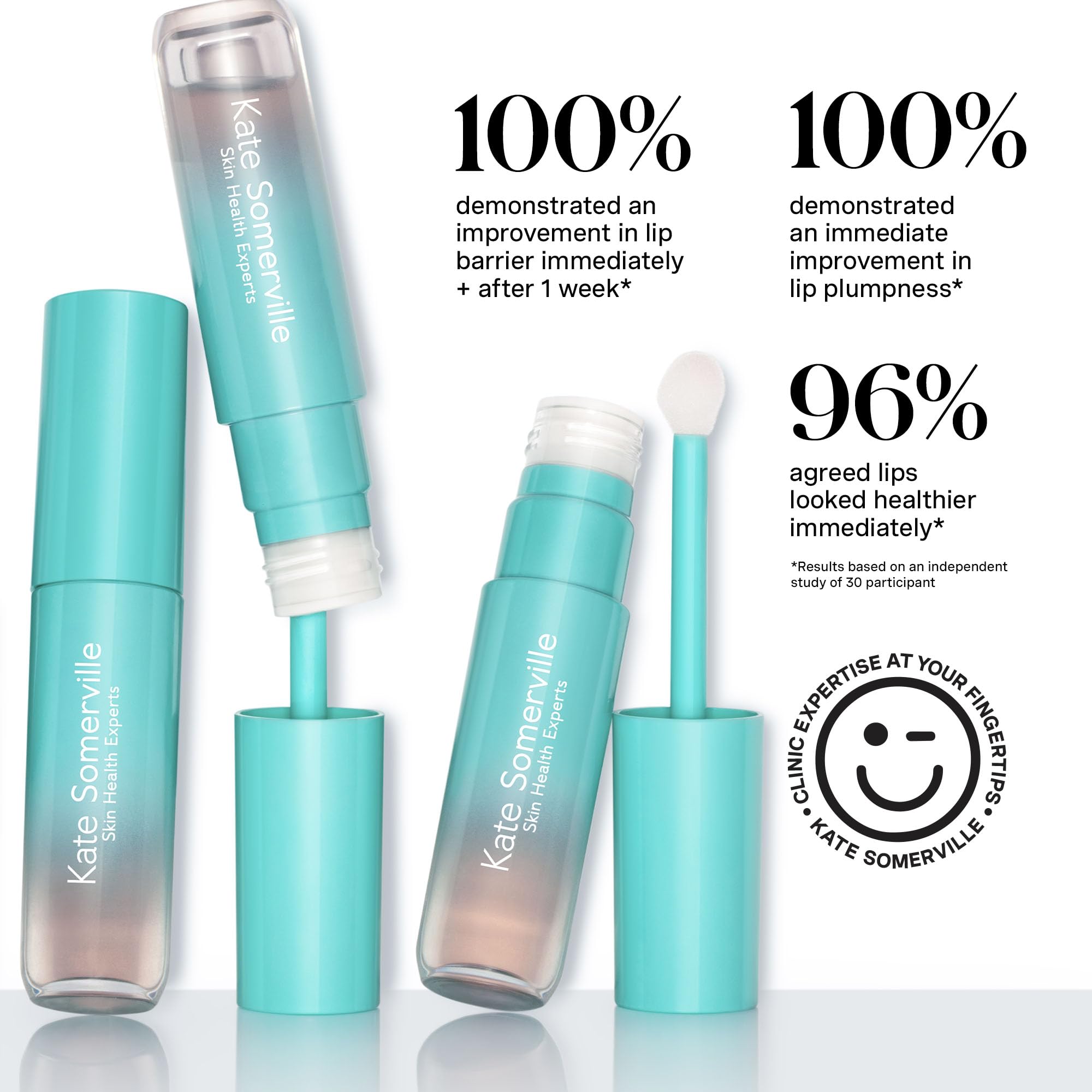 Kate Somerville Pro-Collagen Lip Oil Elixir – Hydrating Lip Balm for Plump, Glossy Lips, Clear No-Tint Formula, 0.24 Fl Oz