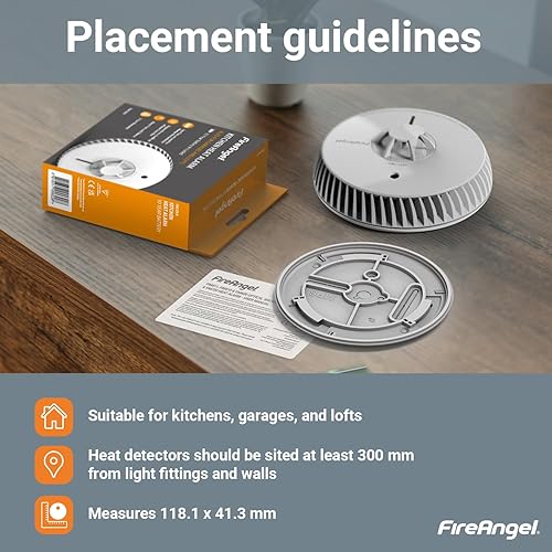 Miniatura 6 de FireAngel - Alarma de calor con batería sellada de 10 años, FA6720-R (HT-630 de repuesto, nueva generación)
