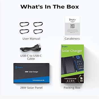 発電機・ポータブル電源 Big Blue 28W Solar Charger Amazon.com: BigBlue Portable Solar Charger 28W with Digital