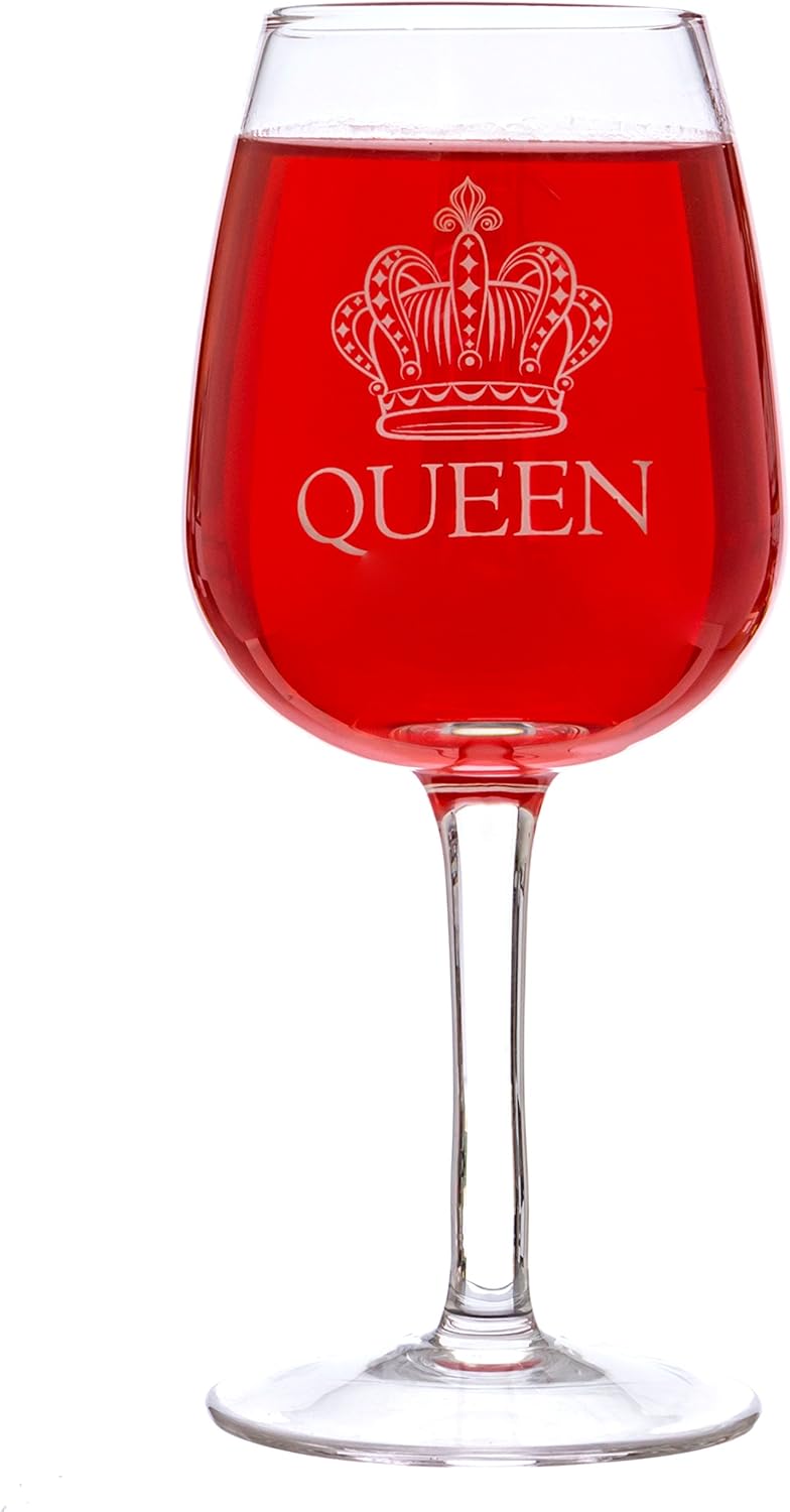 Best Deal Cheap 🛒 King Beer & Queen Wine Glass Set | Beautiful Gift for Newlyweds, Engagements, Anniversaries, Weddings, Parents, Couples, Christmas - Novelty Drinking Glassware (King Beer & Queen Wine Glass Set)