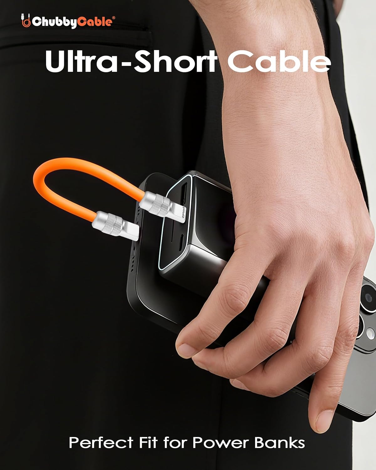 chubbycable Cute Chubby 120W Short USB-C Cable Power Bank Fast Charging Cable Silicone Charger Cord Compatible with iPhone 17-15 Series iPad, Green, USB-A to Type-C, 10 inch - Image 2