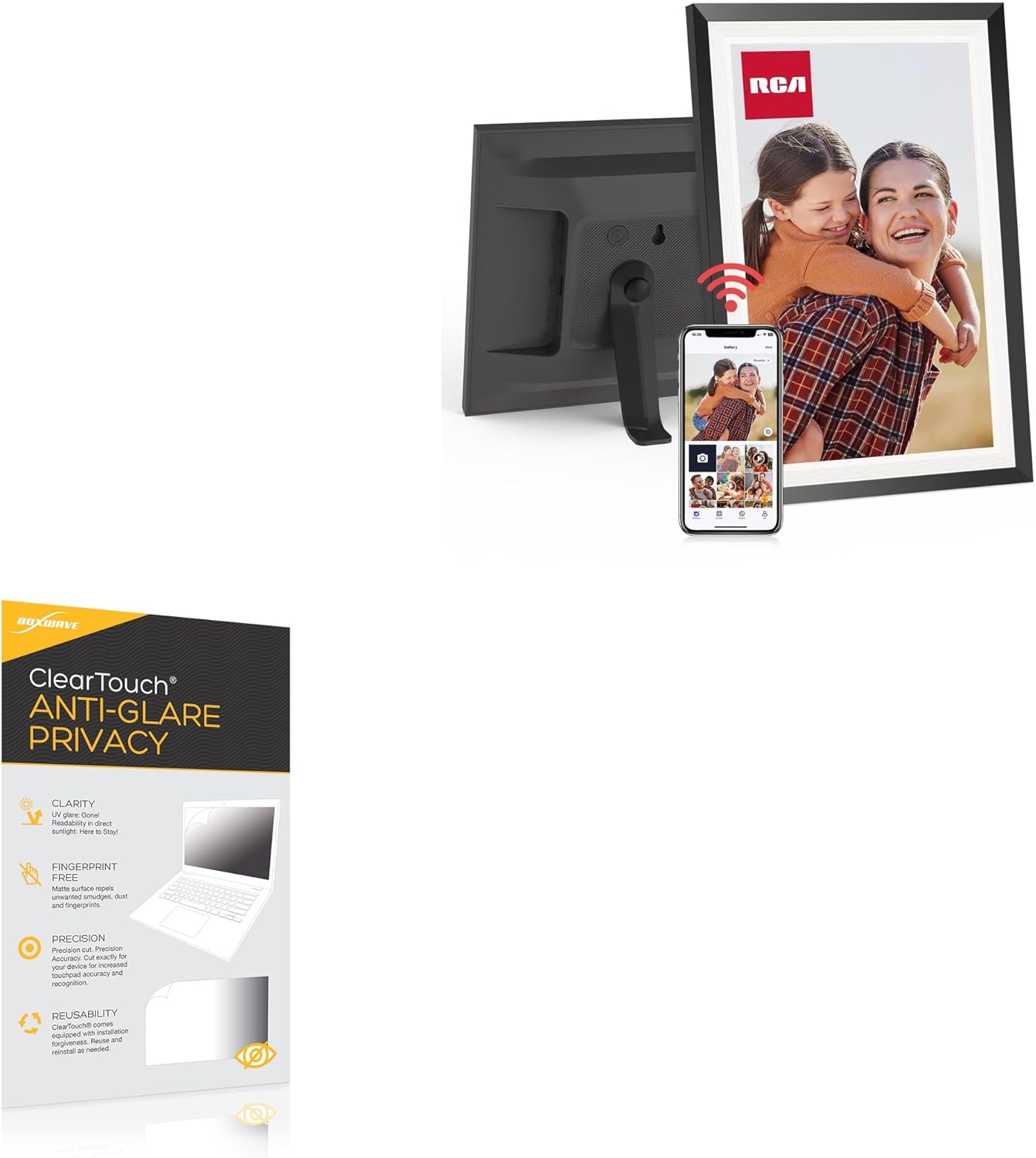 BoxWave Screen Protector Compatible with RCA 114KZ - ClearTouch Anti-Glare Privacy (2-Pack), Privacy Screen Protector Flexible Film Anti-Glare