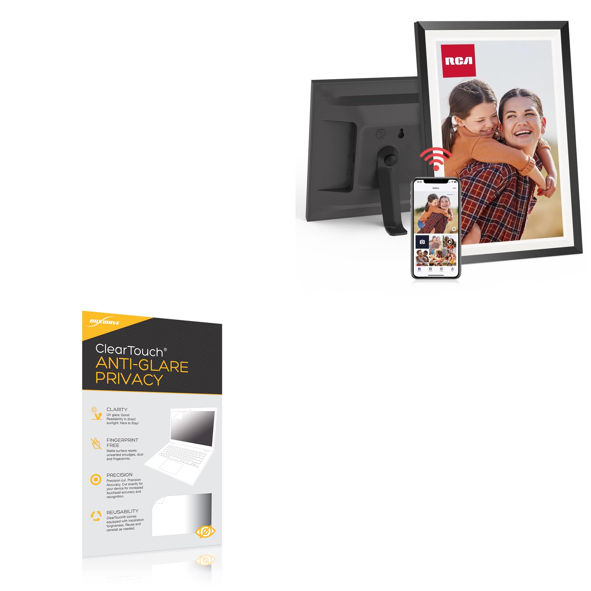 BoxWave Screen Protector Compatible with RCA 114KZ - ClearTouch Anti-Glare Privacy (2-Pack), Privacy Screen Protector Flexible Film Anti-Glare