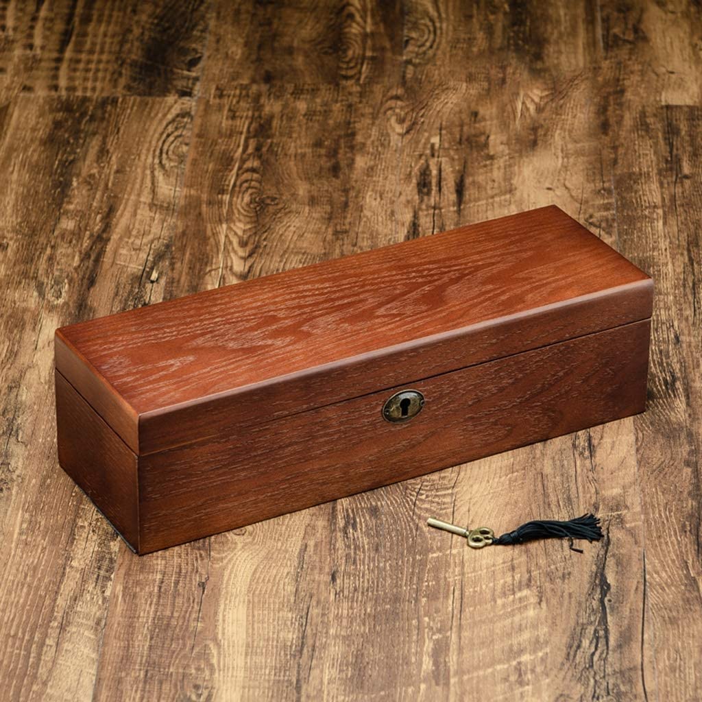 Pudełko Na Zegarek Drewniane Pudełko Na Zegarek 6/10 Kratek Pudełko Do Przechowywania Zegarków Z Zamkiem Etui Na Biżuterię Etui Na Zegarki Organizer Na Zegarki Męskie, C