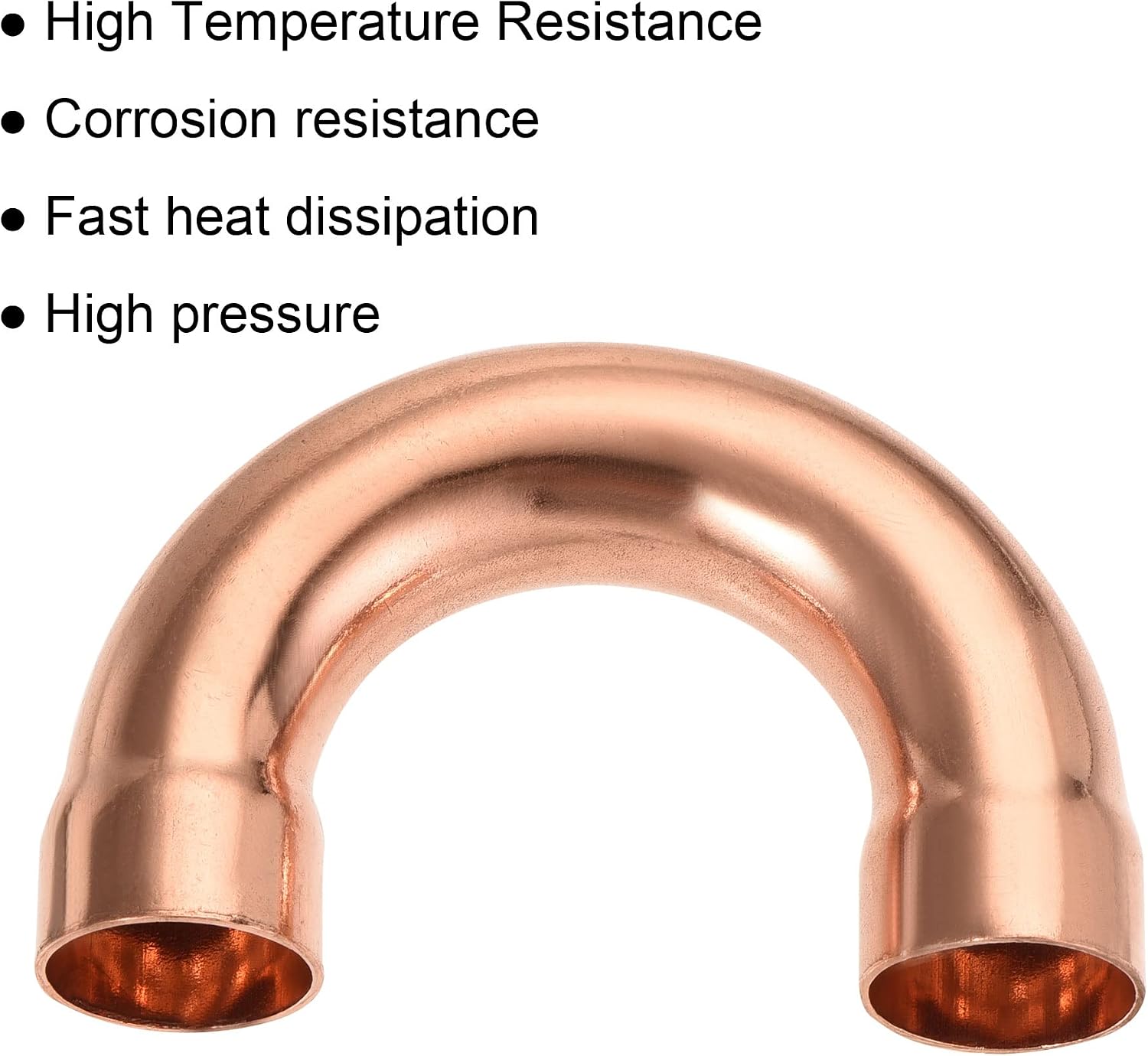 MECCANIXITY 180 Degree Return Bend Copper Fitting Welded Elbow Connection, 3/4 Inch ID for HVAC Refrigeration, Pack of 2