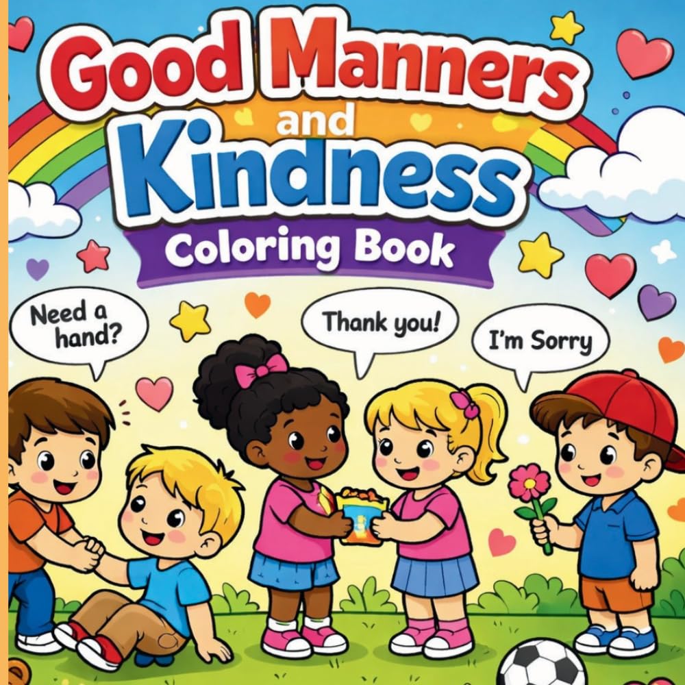 Good Manners Kindness & Coloring Book for Kids