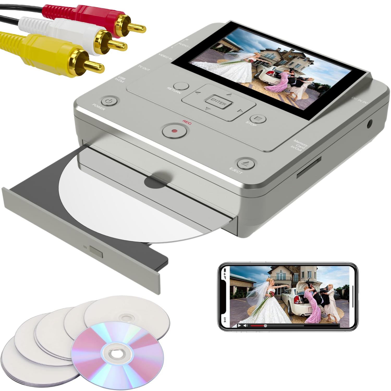 Amazon.com: DVD/CD Recorder, VHS to DVD Converter Machine,Convert
