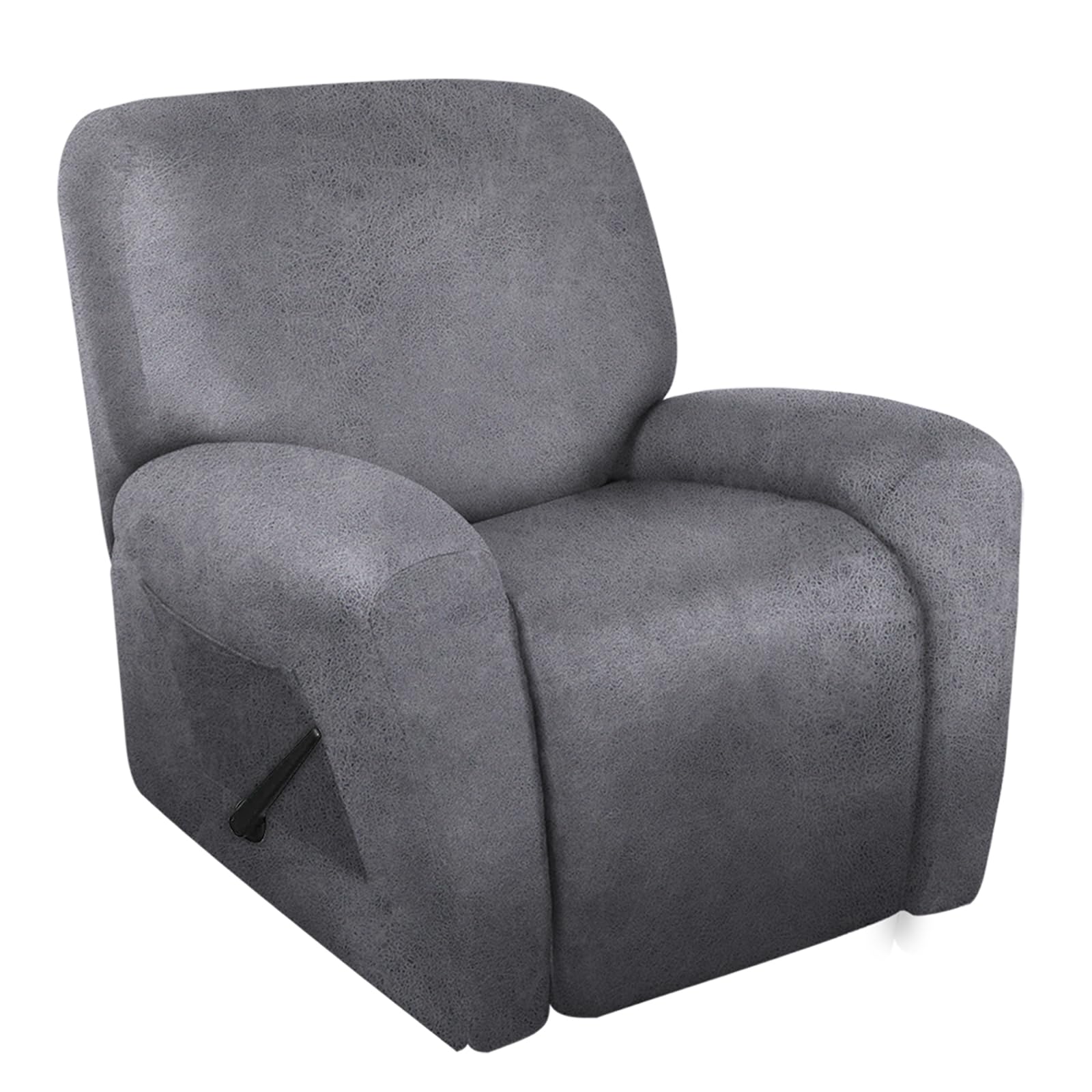 ANARACHON Leather Look Oversize Recliner Chair Covers, Thick 4 Pieces Recliner Covers for Recliner Chair, Leather Cover for Recliner Slipcovers for Pets Kids(X-Large, Light Grey)