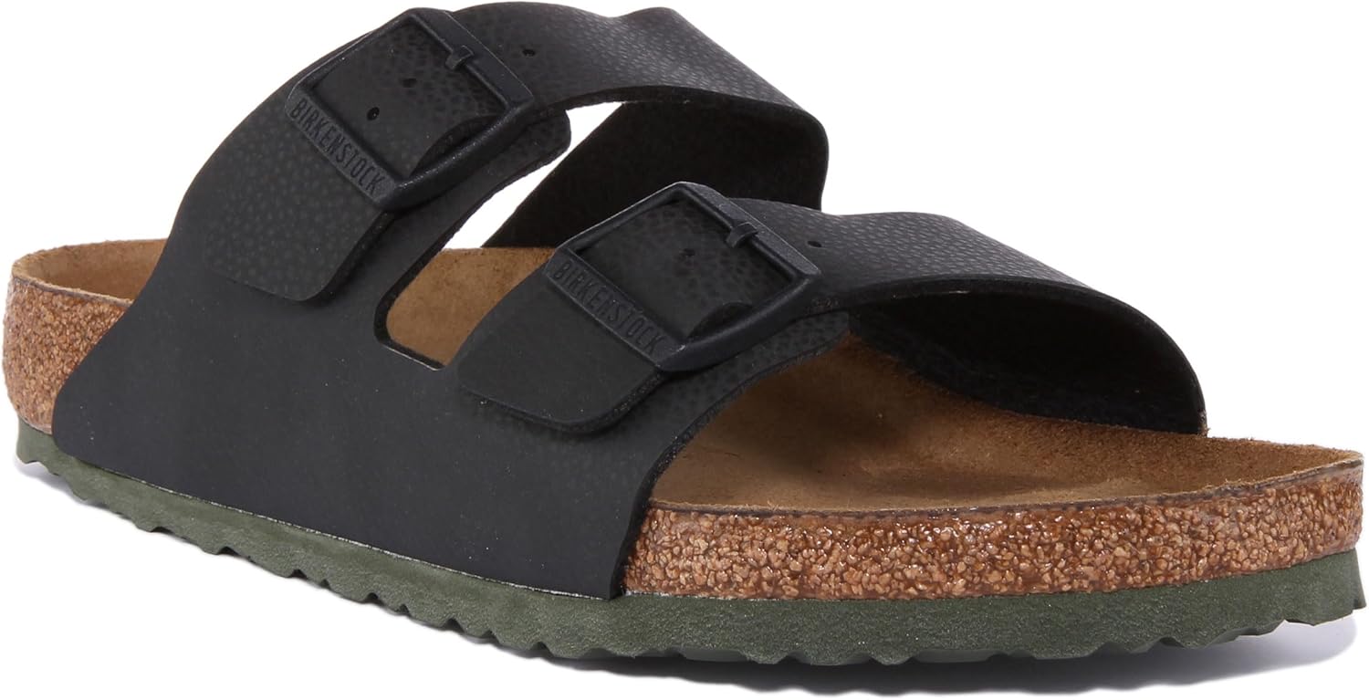 Amazon.com | BIRKENSTOCK Arizona SFB Birko-Flor Men's Sandals, Soft Bed ...