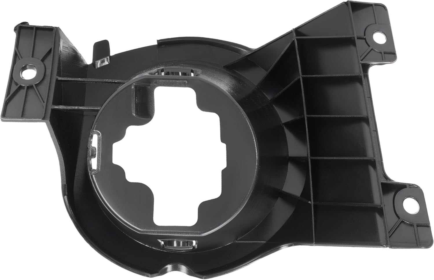 HECASA Fog Light Bezel W/H10 Bulbs Compatible with 2009-2014 Ford F-150 Replacement for FO2602100 FO2603100 Bumper Driving Fog Lamps Cover Black Trim