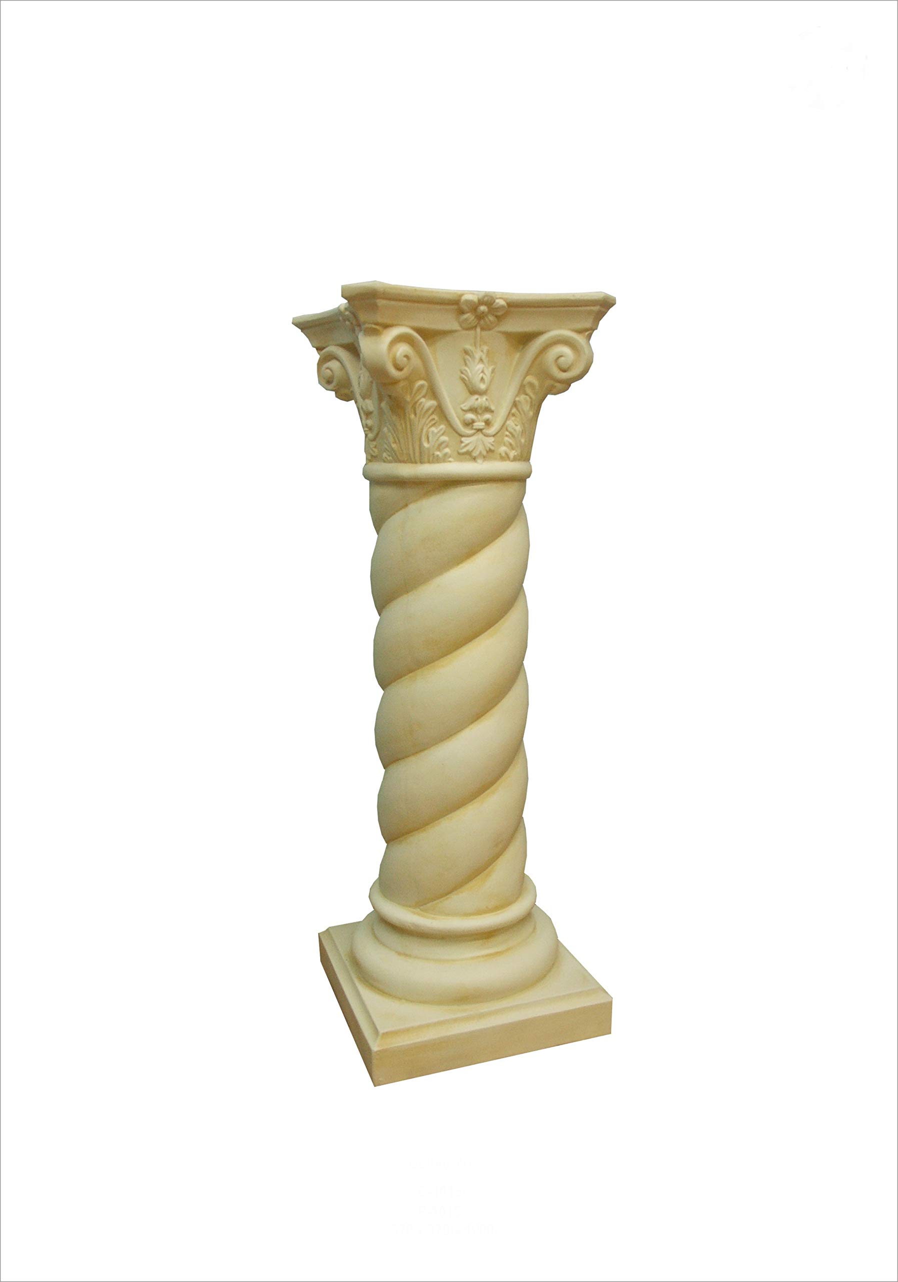 Kolumna spiralna kolumna na kwiaty, stojak na kwiaty, kolumna grecka, kolumna kamienna, beżowa, 100 cm