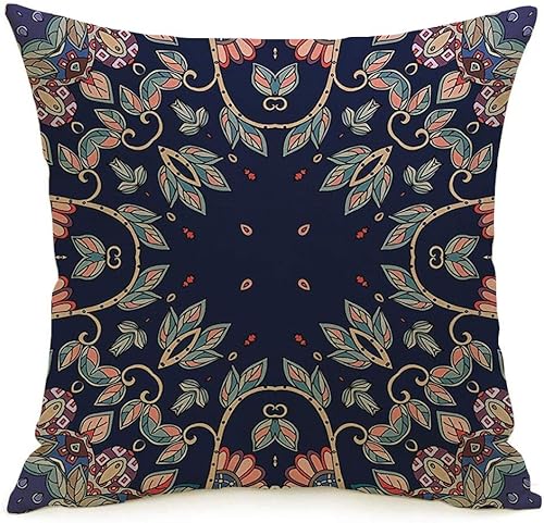 Decorative Square Throw Pillow Cover Floral Textile Bird Square Kerchief Ornament Can Be for Used Spring Abstract Beauty Napkin Fashion Linen Soft