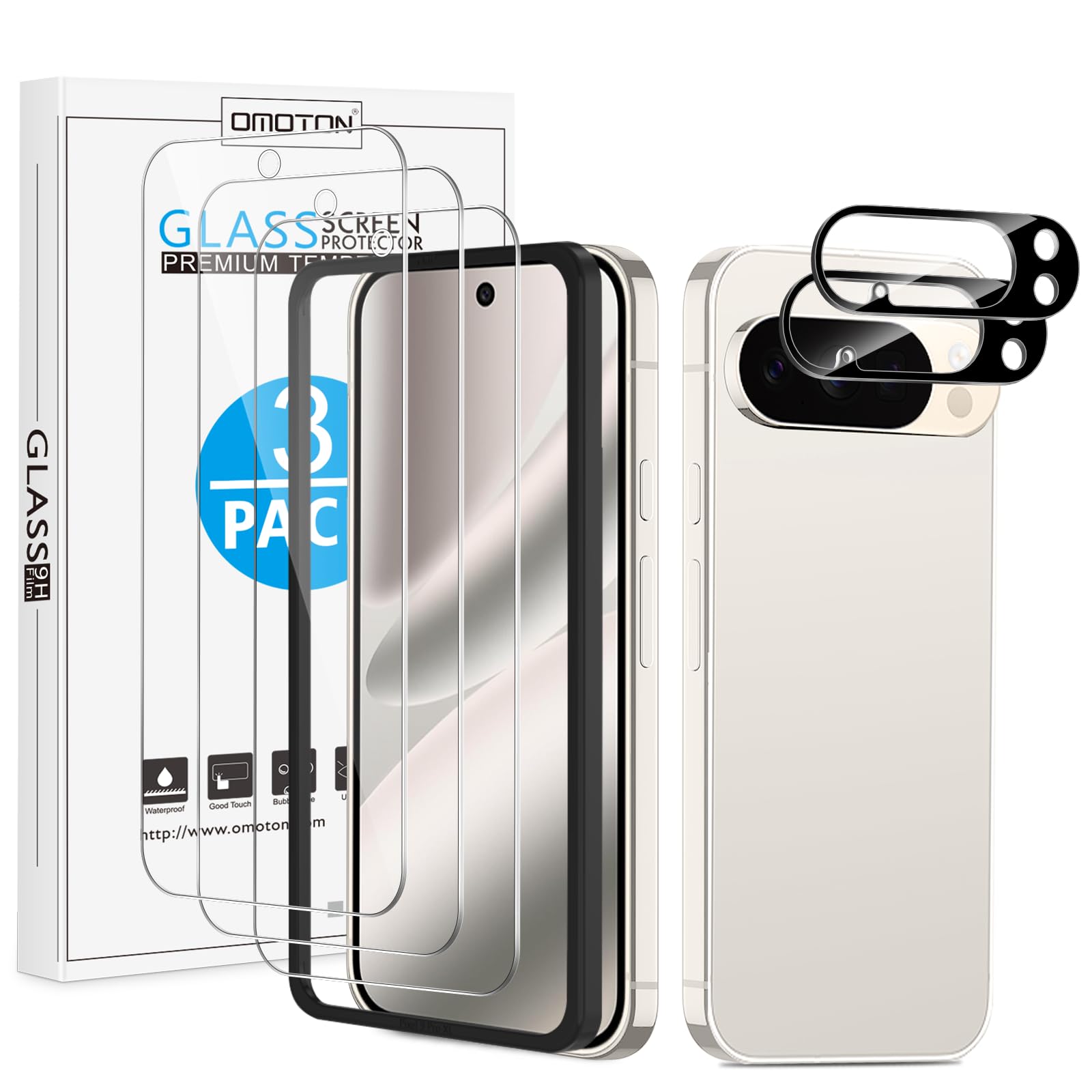 Photo 1 of OMOTON Google Pixel 10 Pro Screen Protector (3+2 Pack)