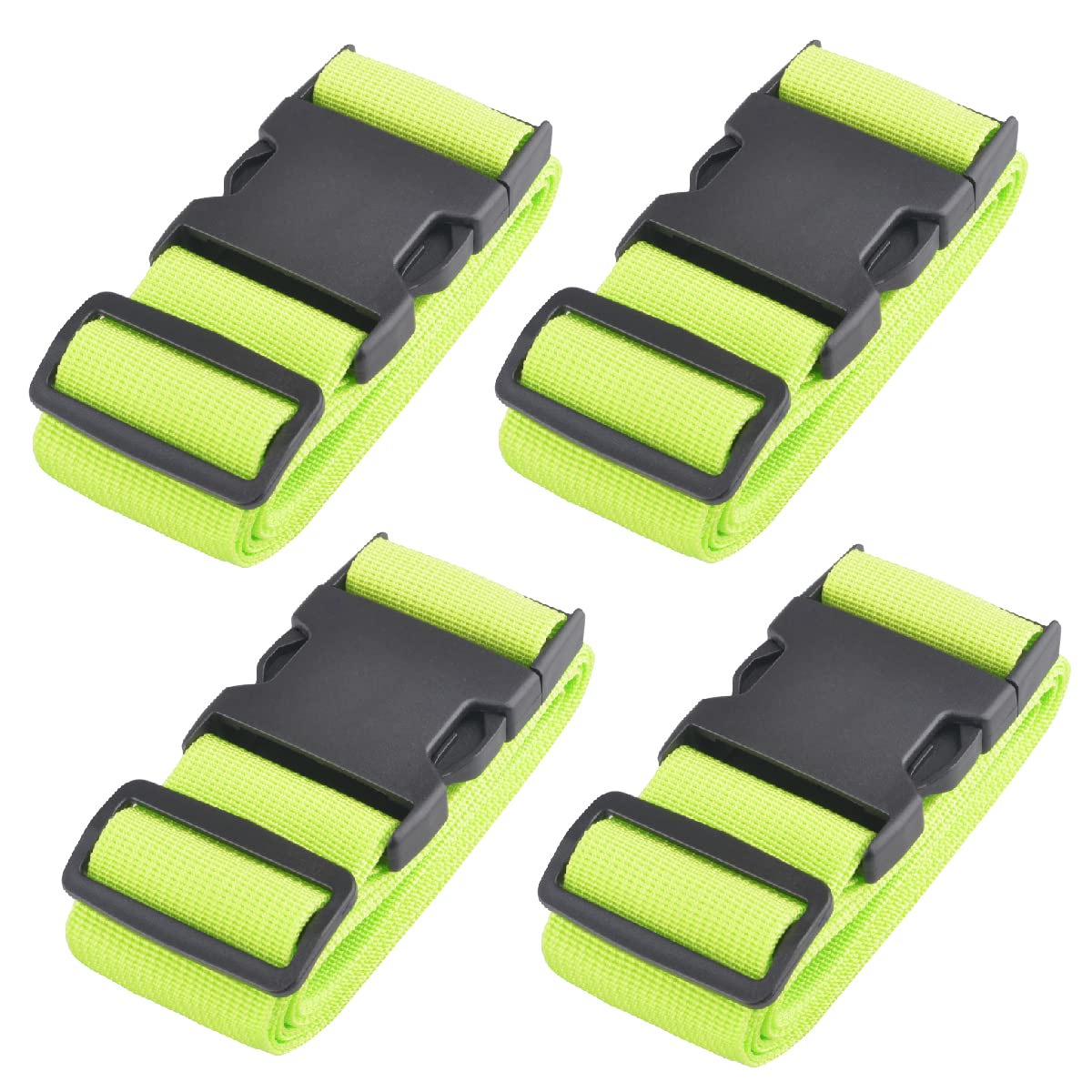 TRIWONDERTRIWONDER Luggage Connector Straps Suitcase Belts with Buckle Adjustable Packing Straps Add a Bag Utility Belt for Sleeping Bag Travel Camping Hiking (Green)