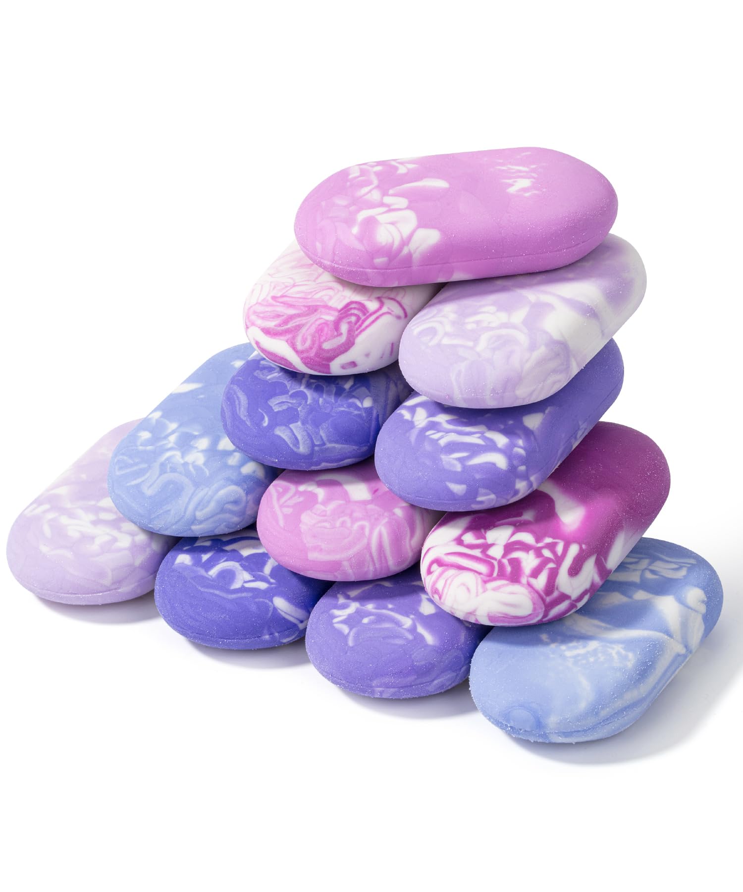 Mr. Pen- Marble Pencil Erasers, 12 Pack, 1" x 2", Soft Rubber Marble Pencil Erasers for School, Office, Art Sketching, Homework, Exams, Clean Smudge-Free Correction