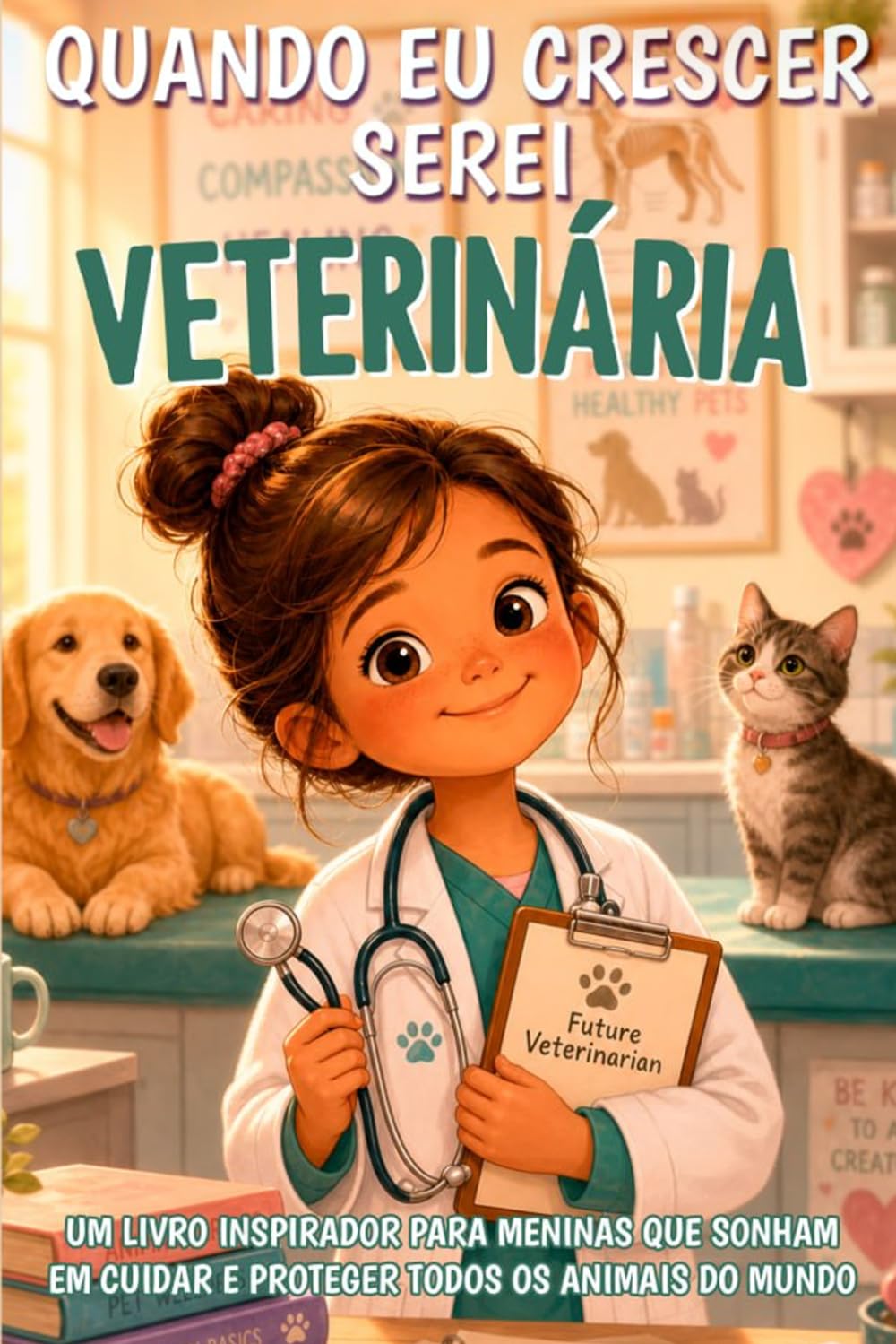 Quando eu crescer serei veterinária: Um livro inspirador para meninas que sonham em cuidar e proteger todos os animais do mundo
