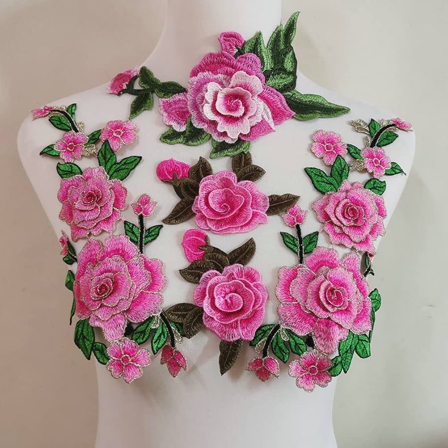 s**様 【新品未使用正規品✨】AMERI ROSE EMBROIDERY JA Amazon.com: 10 Pieces 3D Rose Embroidered Patch Flower Sew