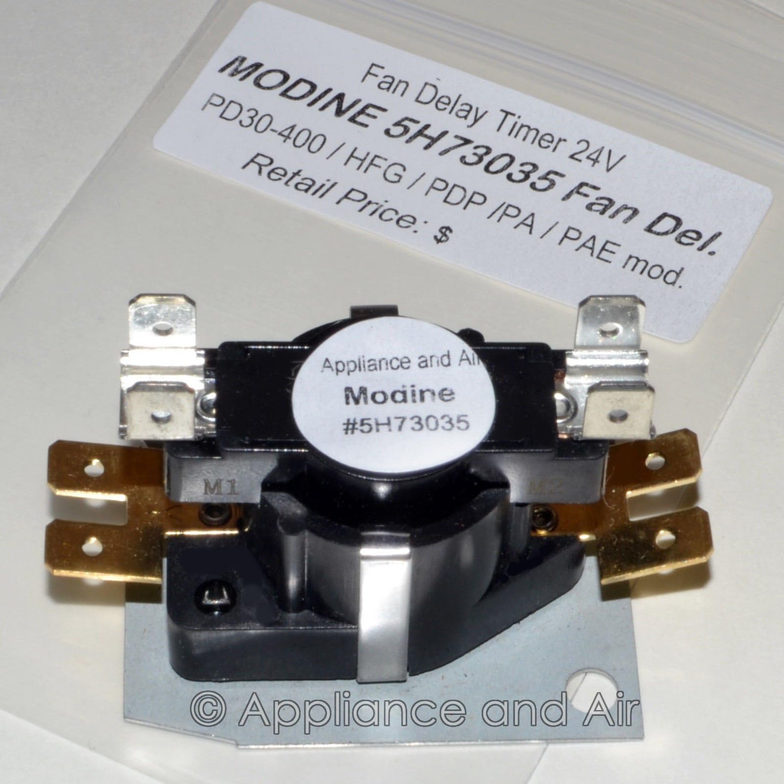 NEW 5H73035 Modine Gas Heater Fan Delay Timer Relay PD/PDP/PAE/PA mod. +Instructions