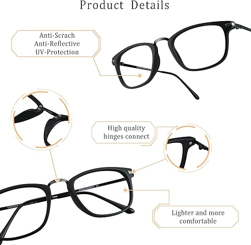 Miniatura 2 de LifeArt Lentes con bloqueo de luz azul, anteojos de lectura para computadora, anteojos para juegos