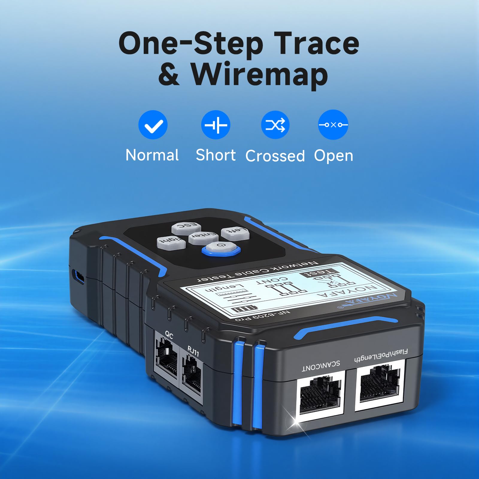 Upgrade Network Cable Tester mit PoE, Kabellängentest