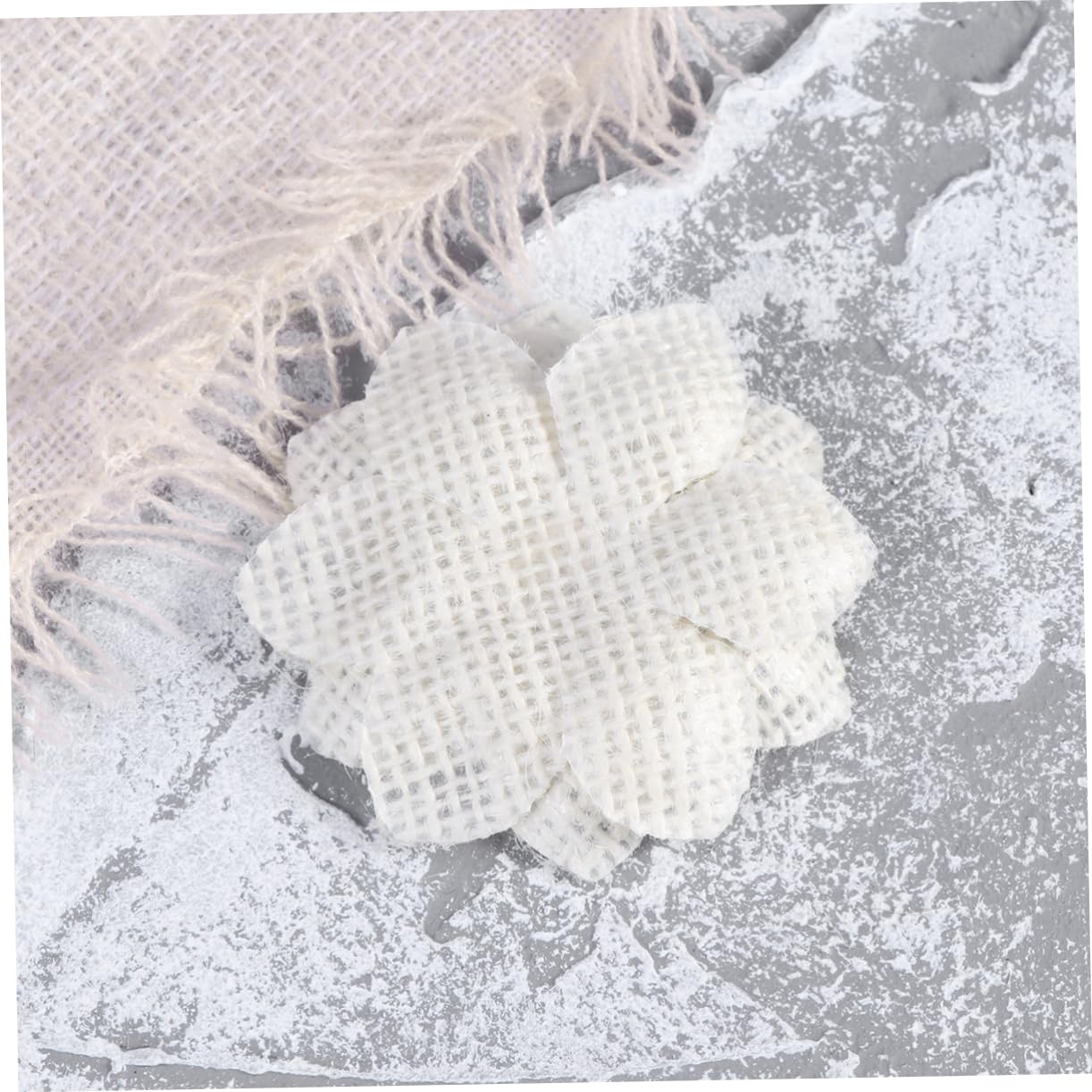 Hohopeti 30stücke Teiliges Weißen Jute-burlap-blumen Für Rustikale Hochzeiten Und -dekorationen Für Mittelstücke Bastelprojekte Und Besondere Anlässe