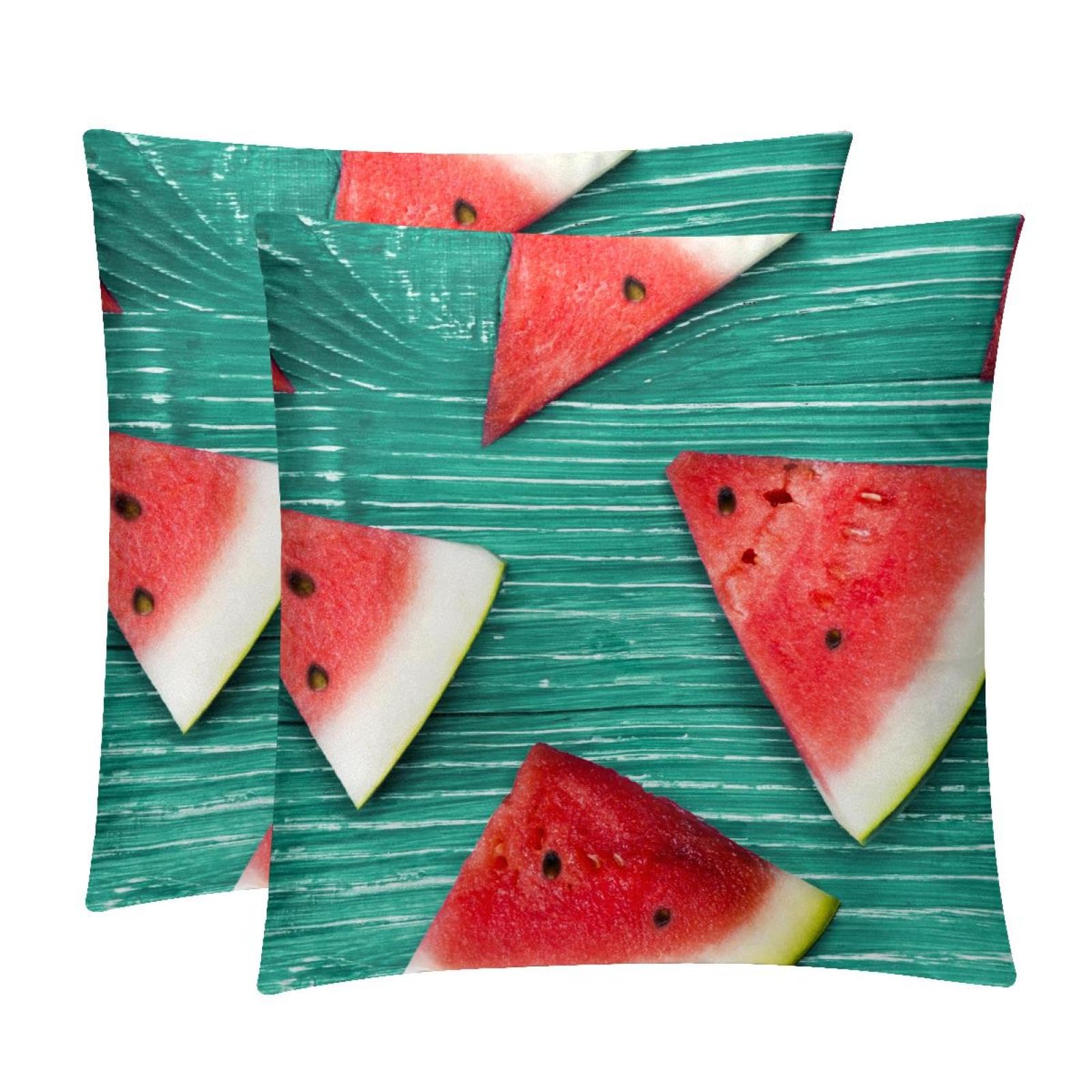 TDGKPZ Watermelon Throw Pillow Covers 2 Pack Cushion Cases Decorative Pillow Cases Home Decor 45x45cm