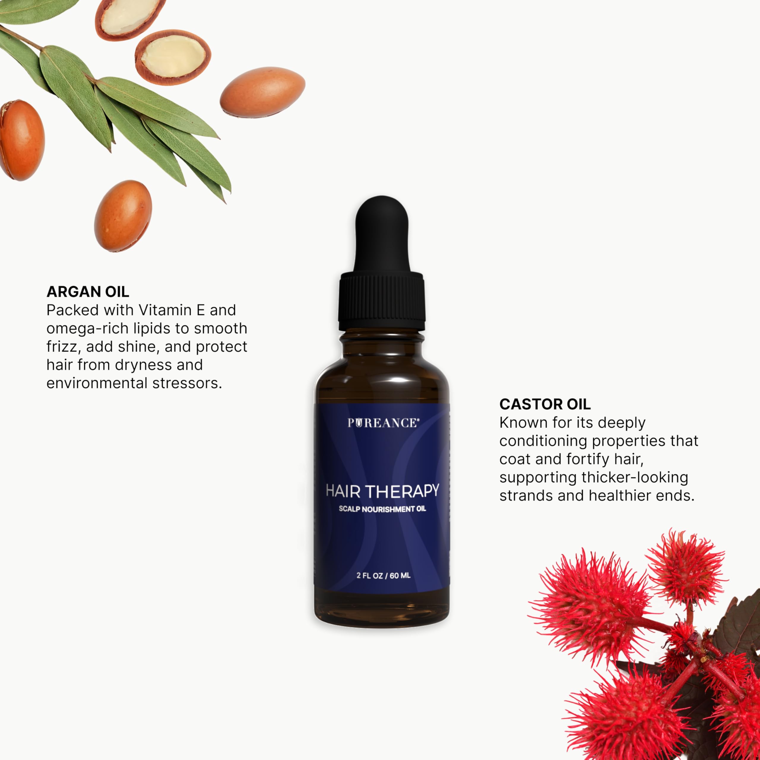 Amazon.com: PUREANCE Hair Therapy - Hair Growth Oil for Dry
