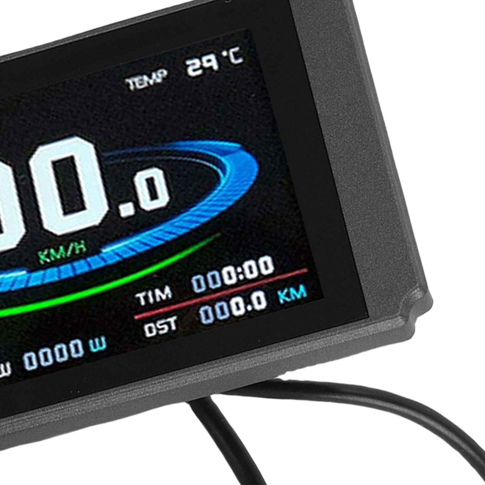 Buachois Pantalla LCD para Bicicleta Eléctrica, Pantalla de Color con Conexión Impermeable de 5 Pines y USB, Panel de Control y Medidor para Scooter Eléctrico, Compatible con Contr