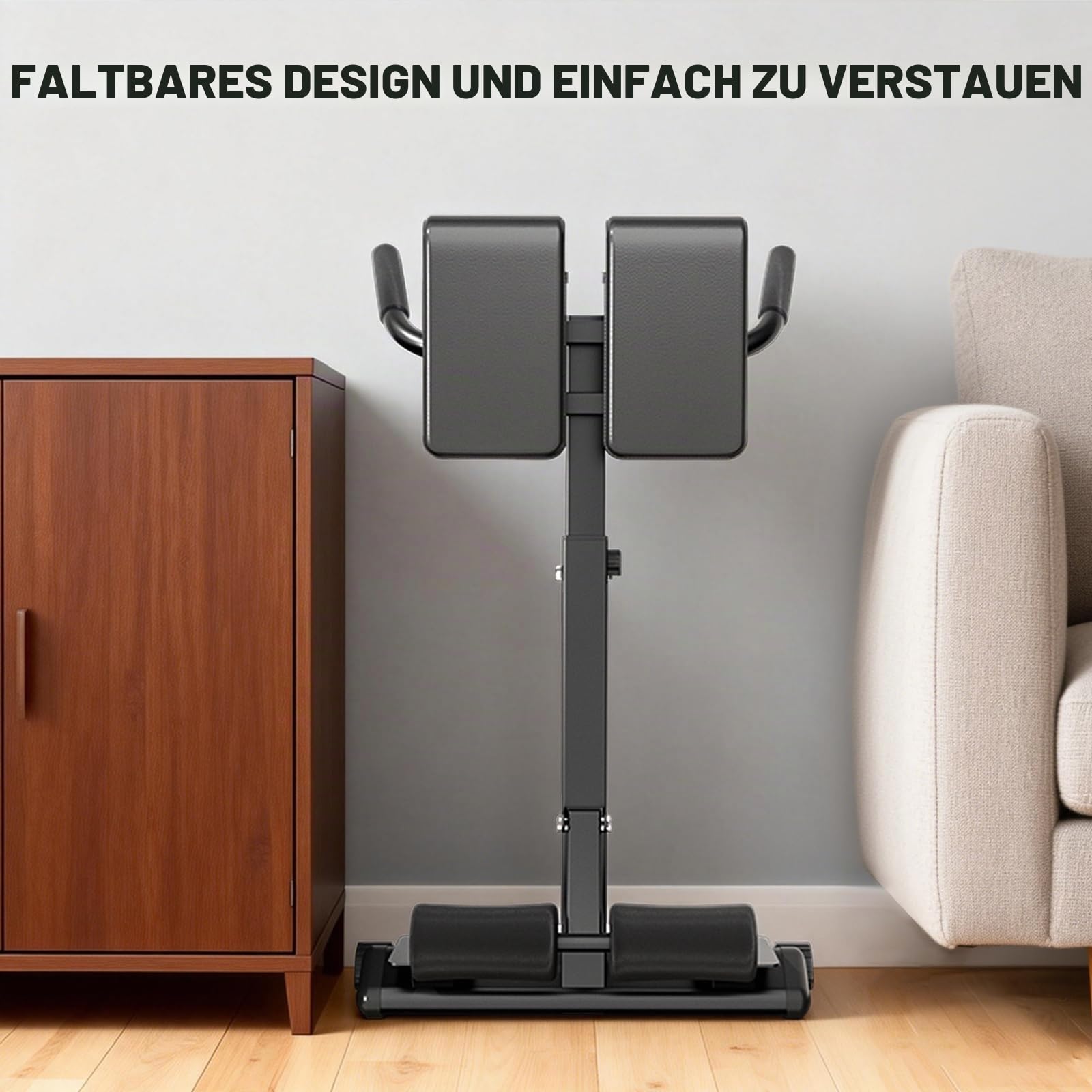 Rückentrainer, Klappbare Hyperextension-Roman Chair, 8 Verstellbare,150 kg