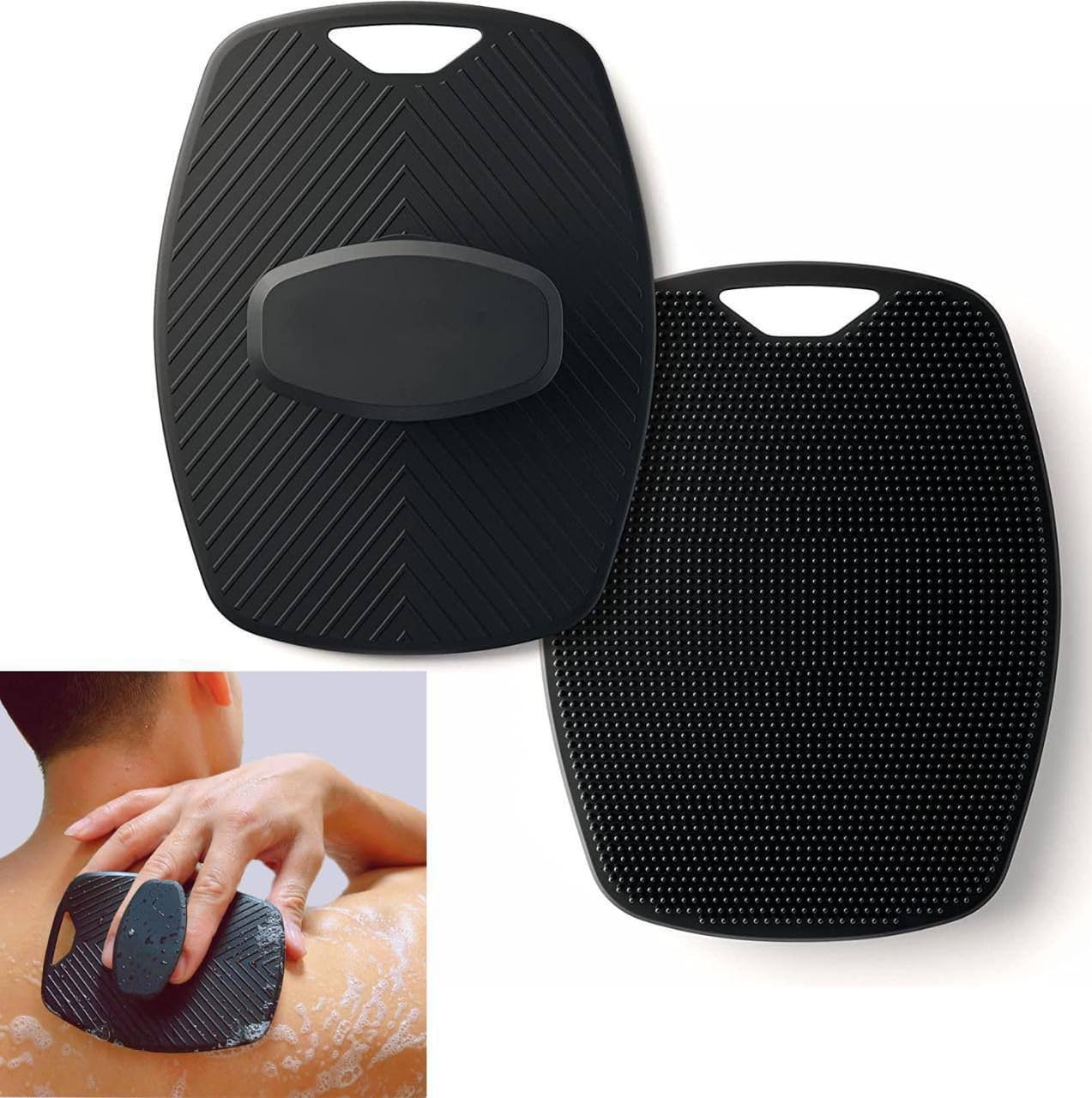 Silicone Body Scrubber 2-in-1 Exfoliating Bath Brush for Deep Cleansing & Skin Massage, Soft Hygienic Shower Brush with Easy Grip for Men Women Kids-picture-28