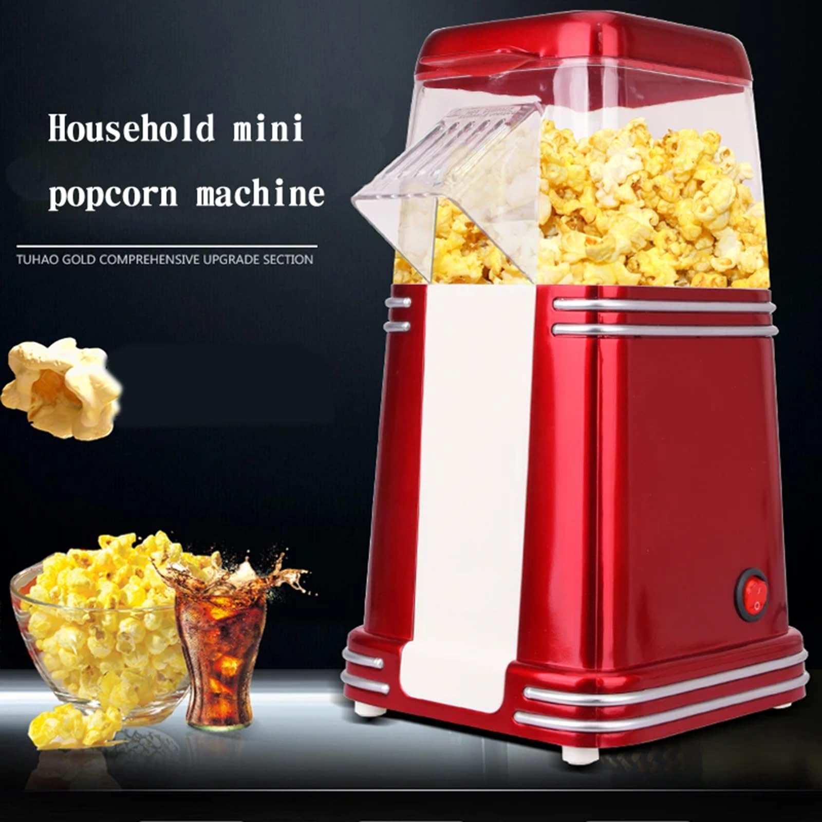 Mini Palomitas de maíz clásicas, Palomitas de maíz Dobles Retro, Palomitas de maíz caseras, Palomitas de maíz Autoadhesivas Que Pueden Agregar azúcar y Aceite