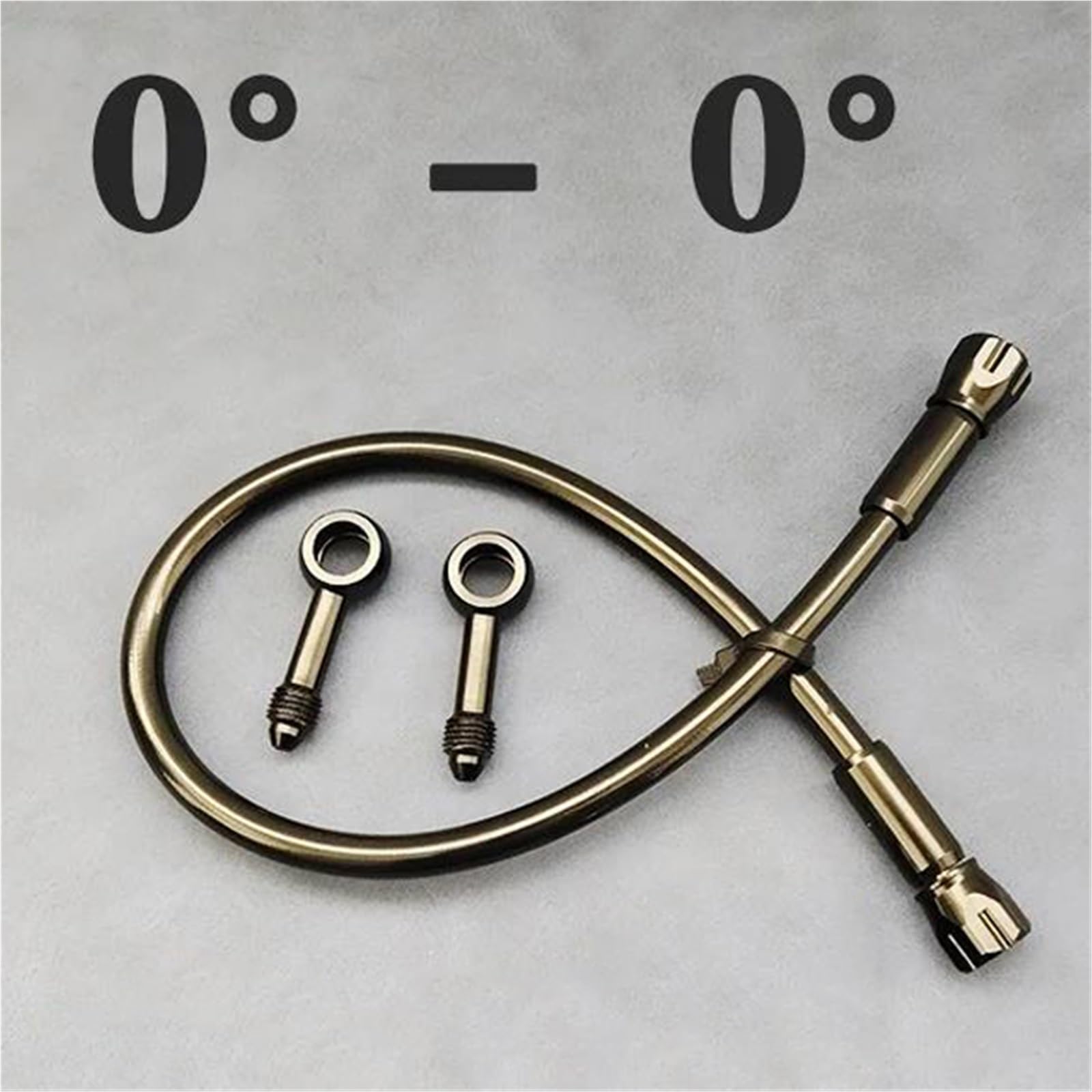 Conduite de Frein Durite De Frein Tressée AN3 M10 pour Moto (0°-0°) Accessoires : d'embrayage Hydraulique, Maître-Cylindre, Flexible(2500mm)