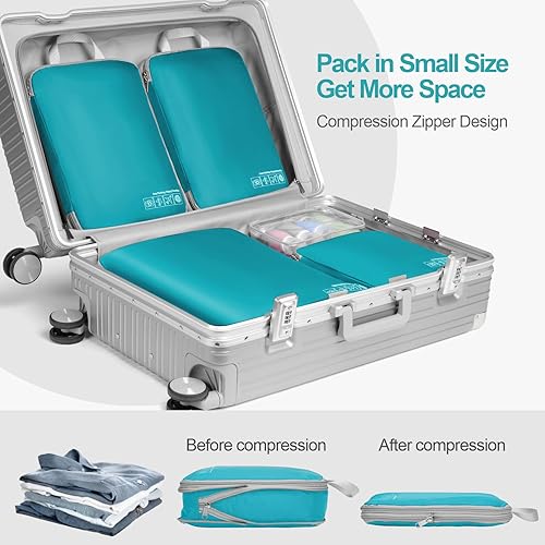 Miniatura 3 de Cambond Compression Packing Cubes for Suitcases - Packing Cubes for Travel Bags Luggage Organizers Travel Essentials Compression Cubes for Carry on
