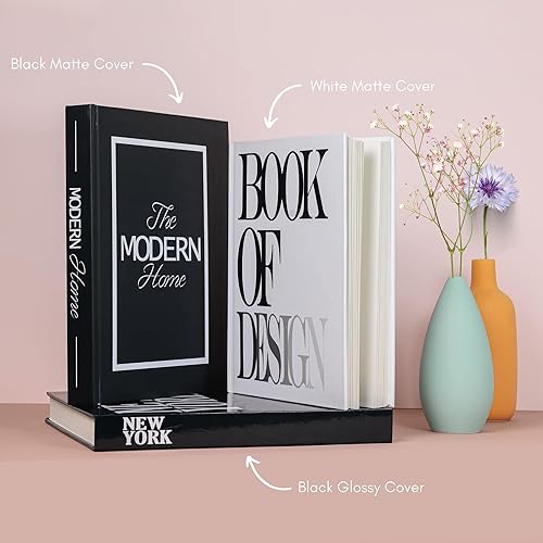 Miniatura 4 de Juego de 3 libros decorativos para el hogar – Libros de decoración de mesa de centro XL – Elegantes libros falsos/falsos – Moderno libro de tapa