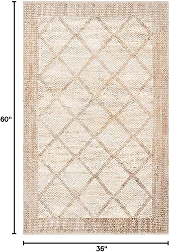 Miniatura 10 de Safavieh Kilim Collection - Alfombra de área de 8 x 10 pies, natural y beige, yute marroquí hecho a mano, ideal para zonas de alto tráfico en sala