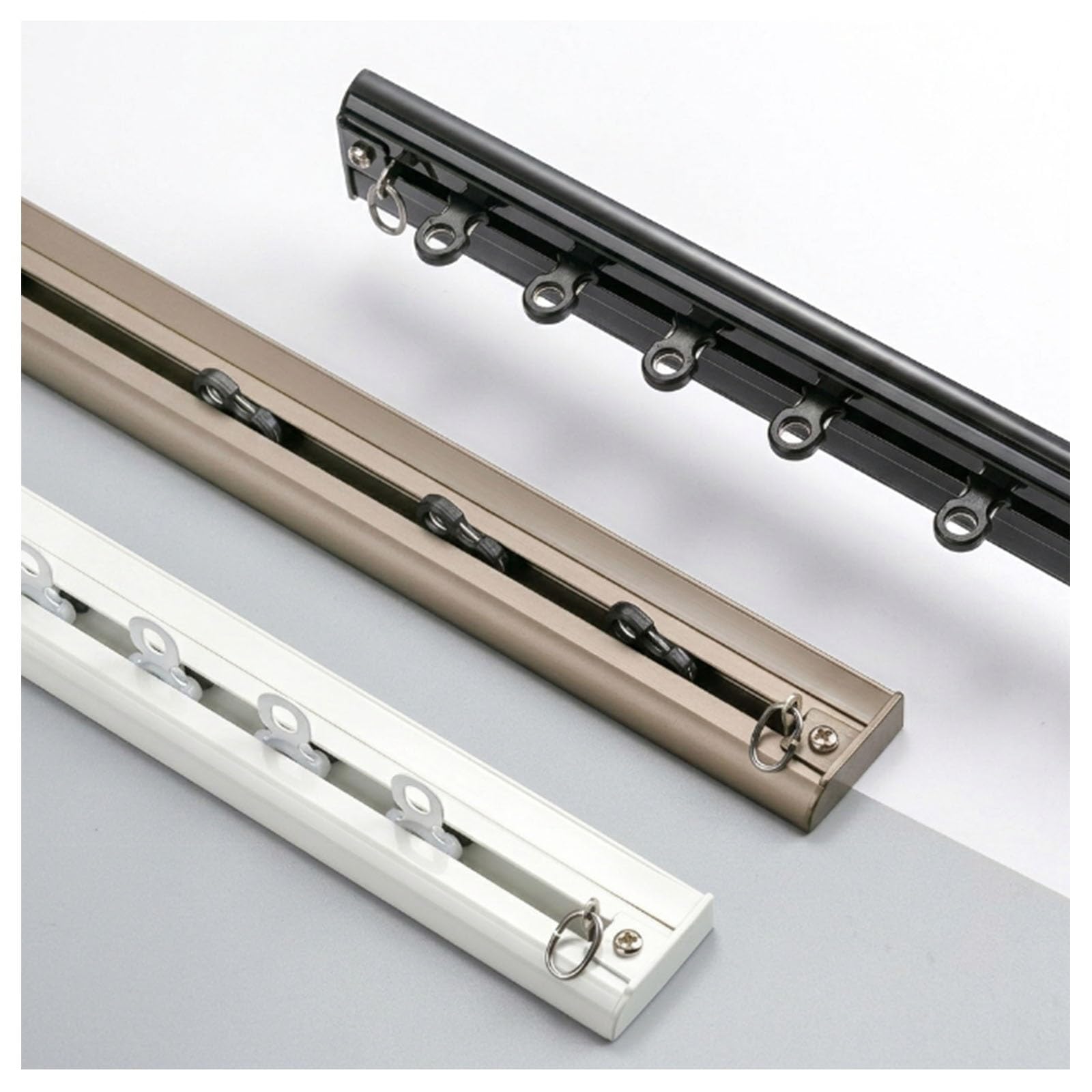 Riel de cortina corredera de aluminio para separar ambientes en casa