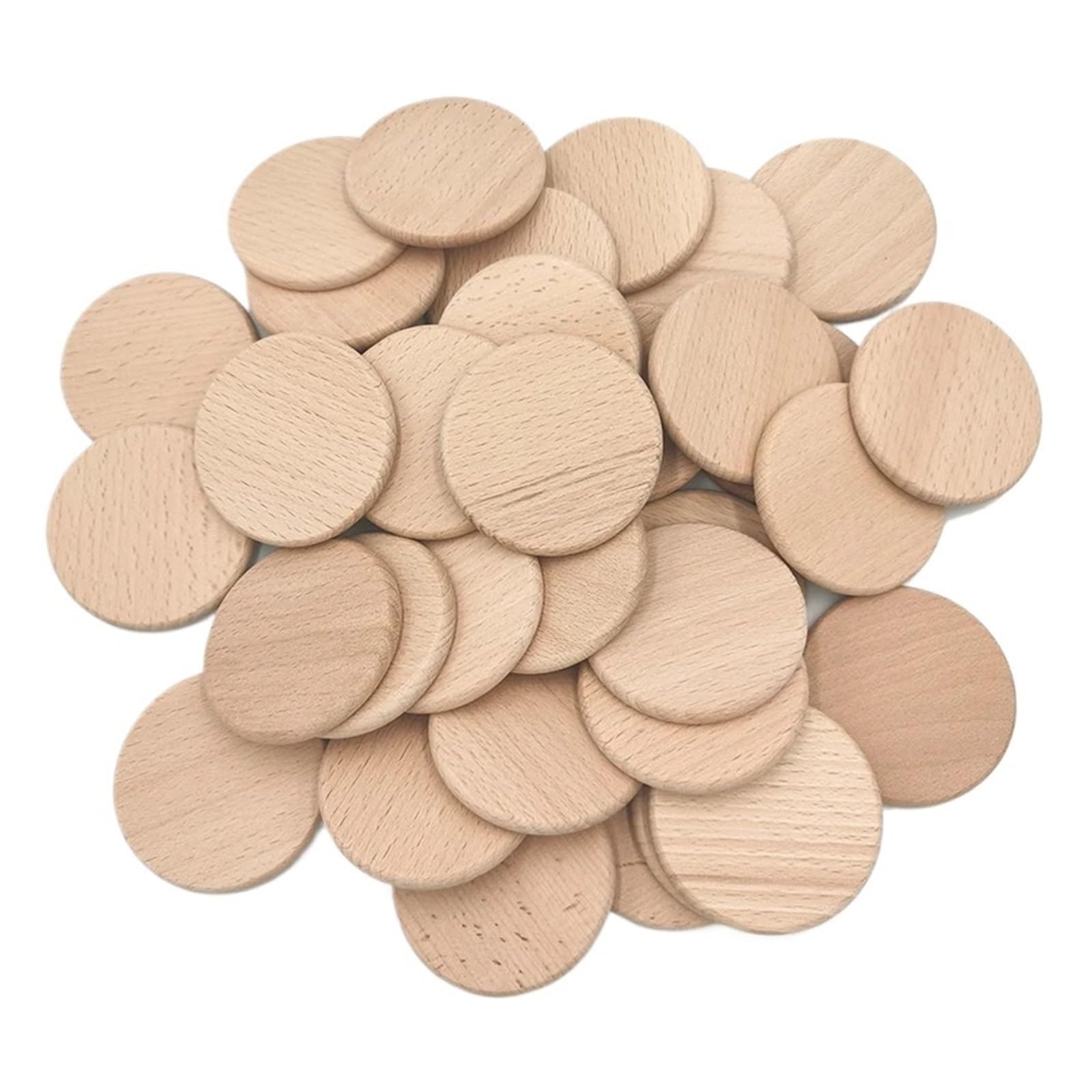 Niedokończone kawałki drewna, plastry, 3 cm/5 cm Okrągłe drewniane krążki do rękodzieła Wycinanki z Ozdoby świąteczne i dekoracji(100pcs Round cornor 5cm)