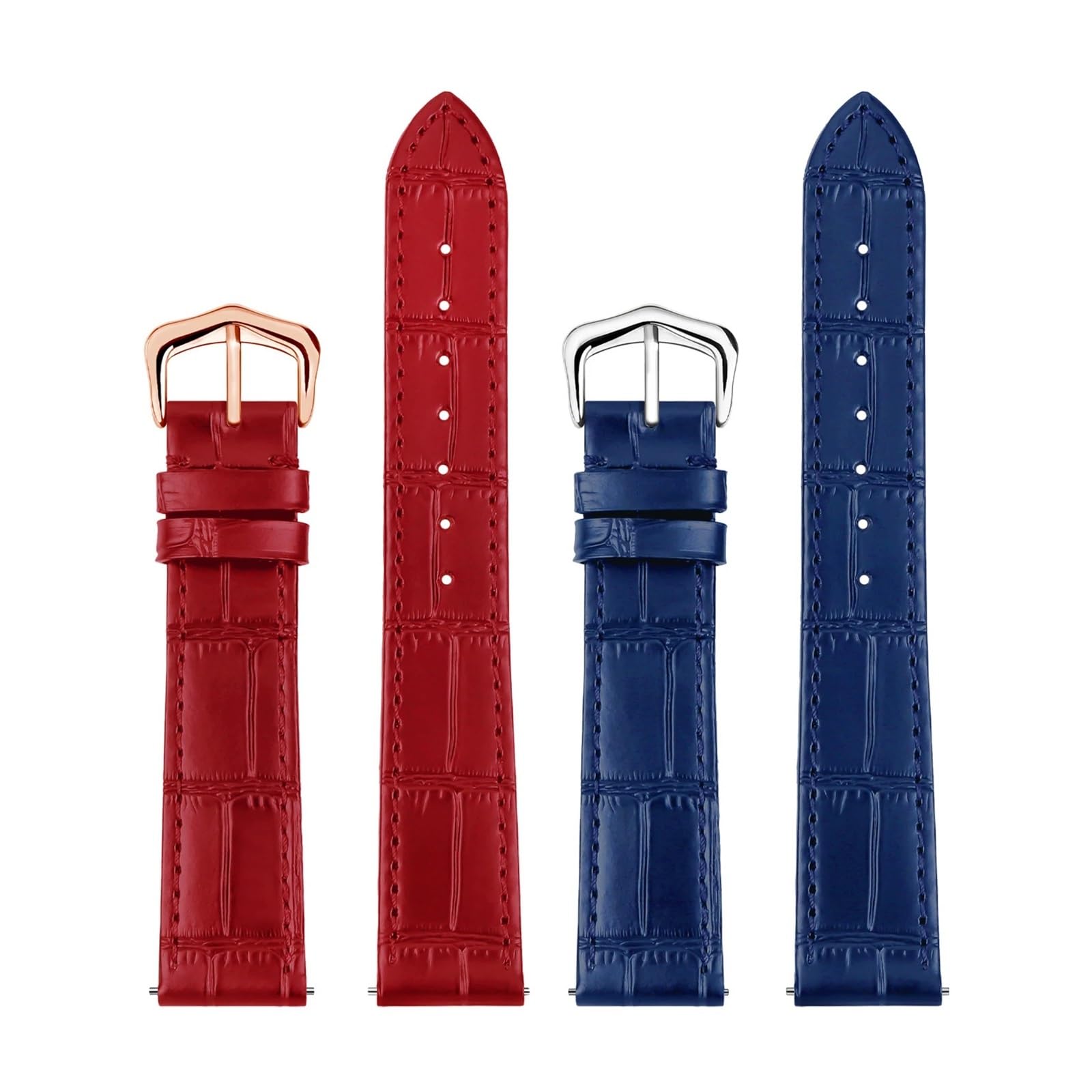 Genérico NASUNJIA Correa De Cuero Genuino 15 Mm, 17, 18, 20, Correa Reloj Piel Vaca Liberación Rápida For Hombres Y Mujeres