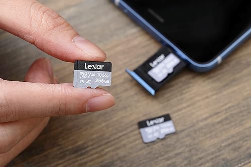 Miniatura 10 de Lexar Tarjeta micro SD profesional de 512 GB de 1066 x con adaptador SD, UHS-I, U3, V30, A2, Full HD, 4K, hasta 160120 MBs, para cámaras de acción,