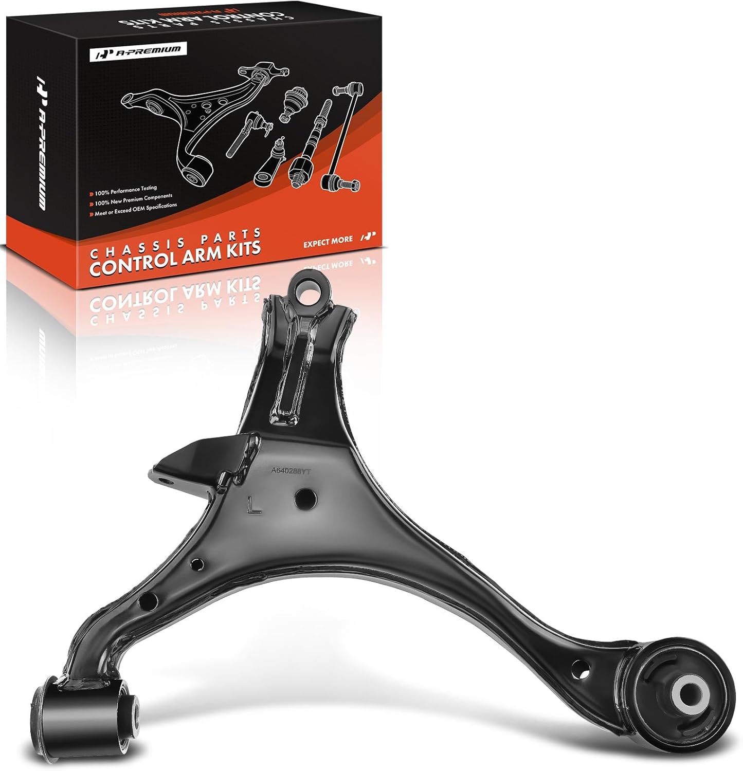 A-Premium Front Left Lower Control Arm, with Bushing, Compatible with Honda Civic 2001 2002 2003 2004 2005