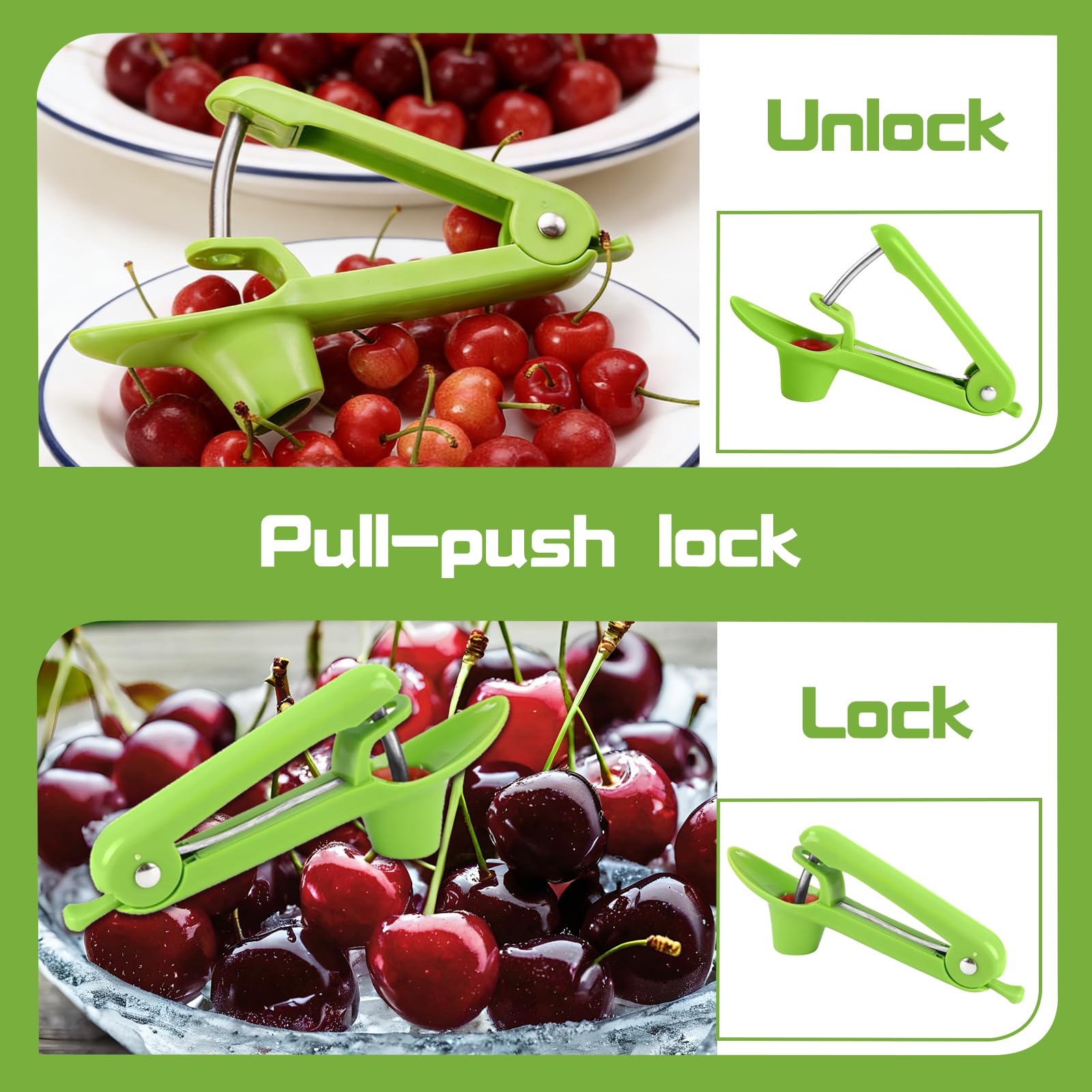 Deshuesador de Cerezas Manual de Acero Inoxidable para Frutas y Bayas