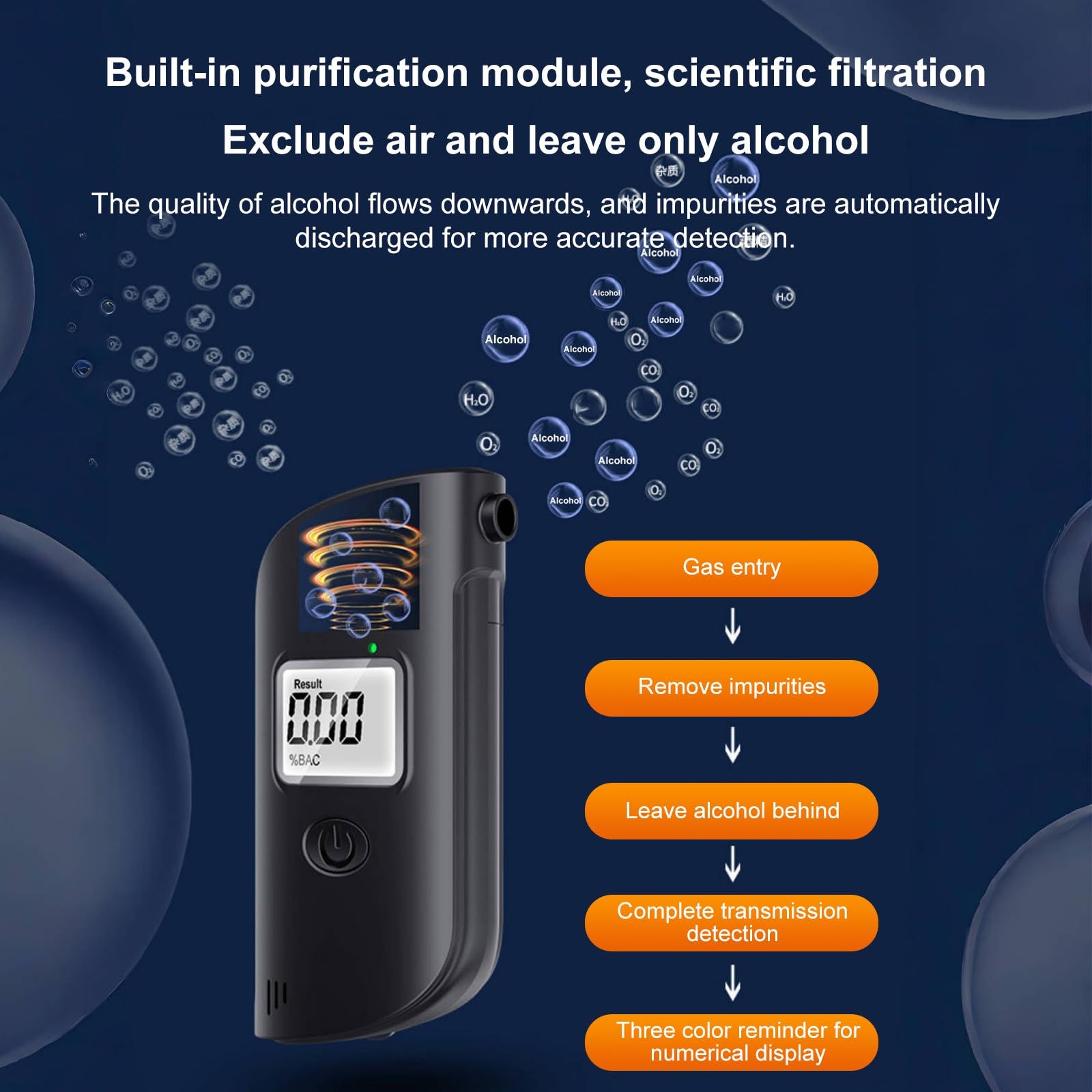 Ethylotest,Éthylotest Electronique Avec Affichage Numérique LCD,Professionnel