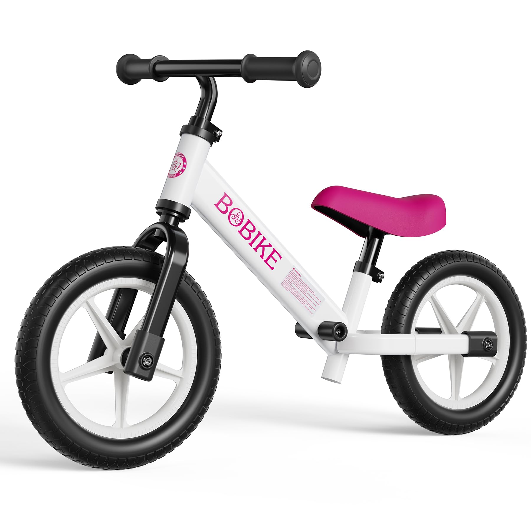 Bobike Toddler Balance Bike 2 Year Old, Balance Bike with Footrest for Ages 2-5, Adjustable Seat &amp; Handlebar, No-Pedal Training Bike, Toys Gift for Boys and Girls