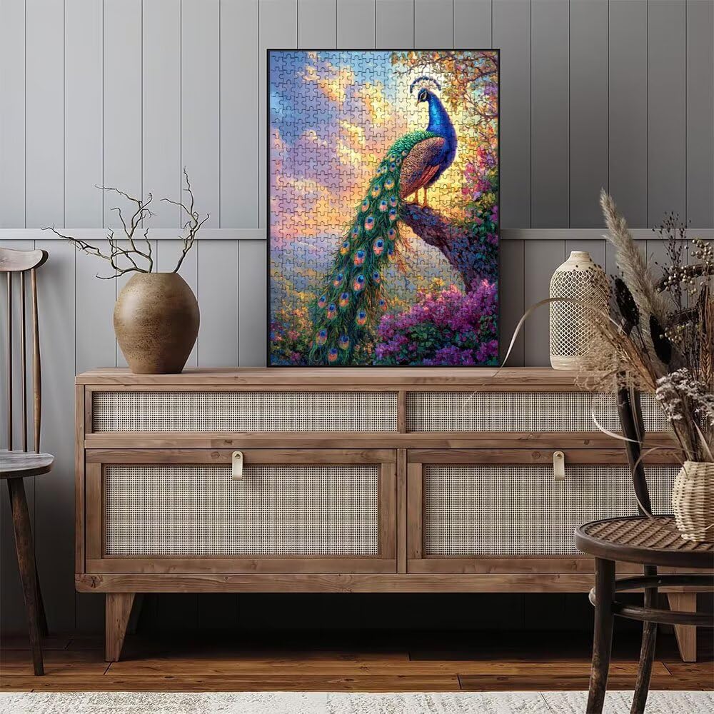 Hermoso Pavo Real Puzzle 2000 Piezas, Rompecabezas Adultos Puzzle, Desafiante Puzzles de Decoración Juego de, Entretenimiento Juego Educativo para Toda la Familia, para Regalo Decoración DX0YL7-523